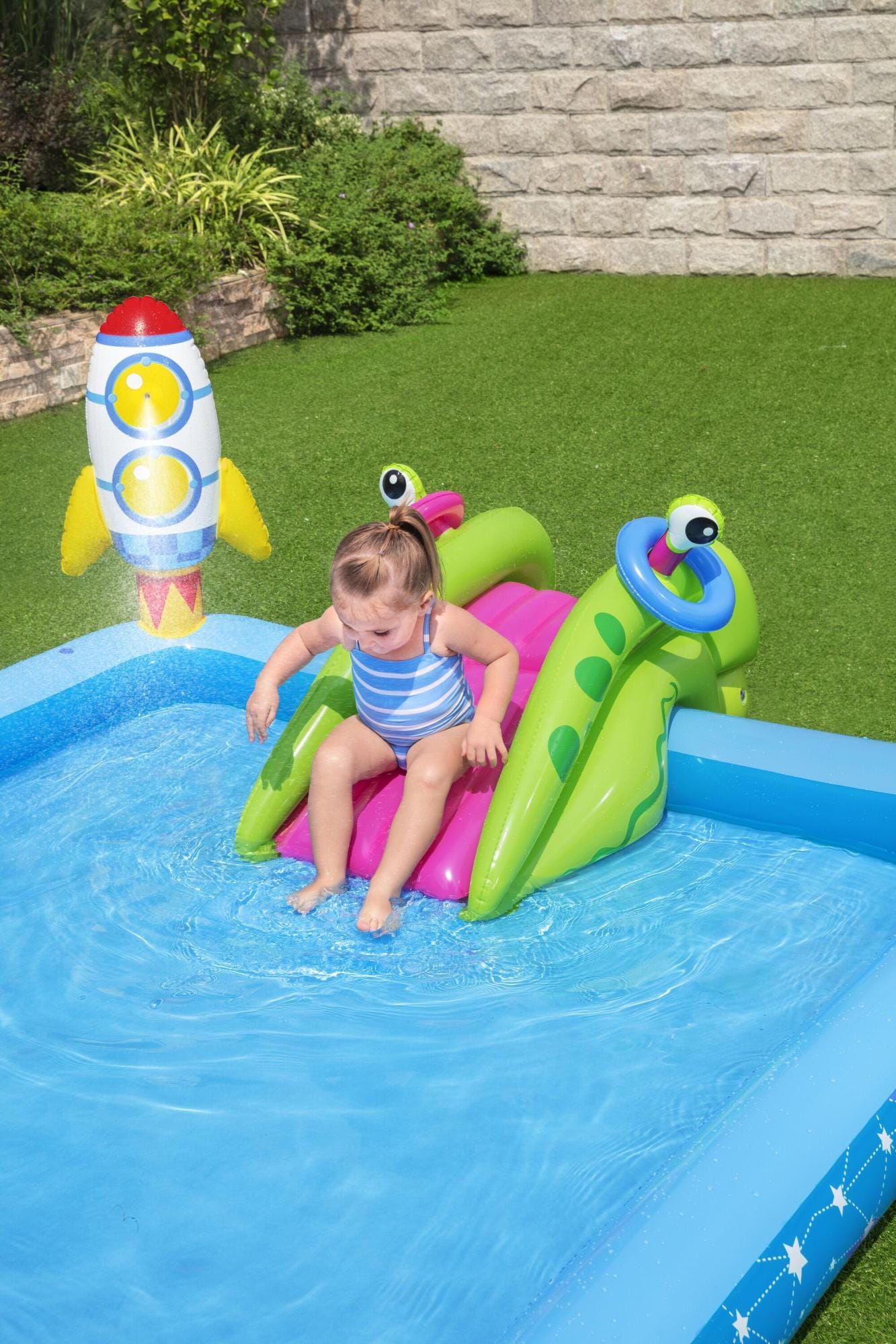 Giochi gonfiabili per bambini Playcenter gonfiabile Piccoli Astronauti con scivolo Bestway 3