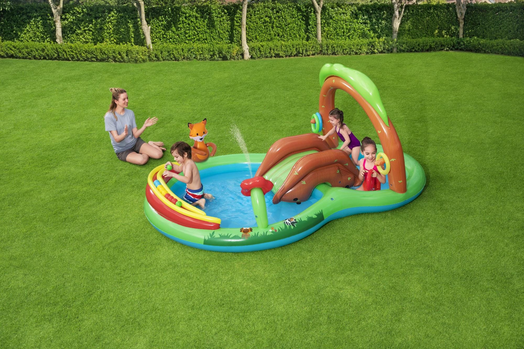 Giochi gonfiabili per bambini Playcenter gonfiabile Friendly Woods Bestway 2
