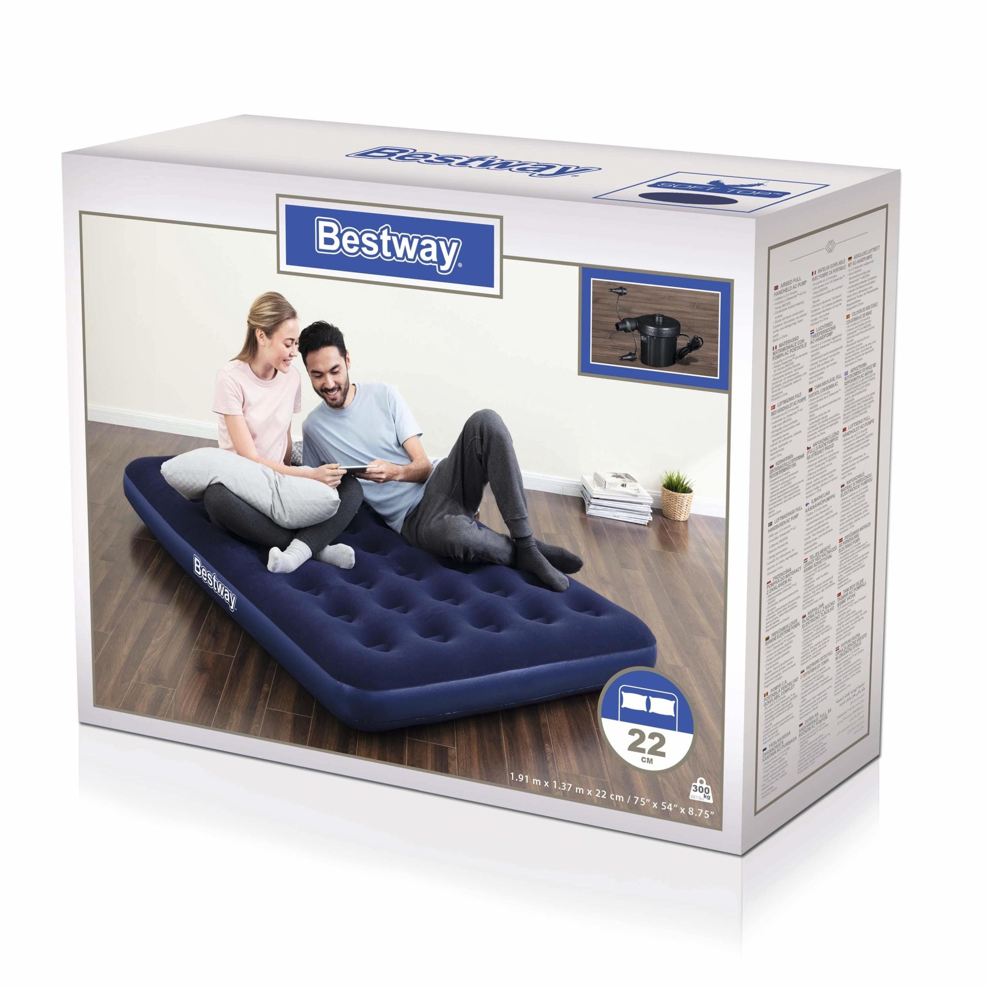 Materassi gonfiabili Materasso gonfiabile matrimoniale da 191x137x22 cm Bestway 8