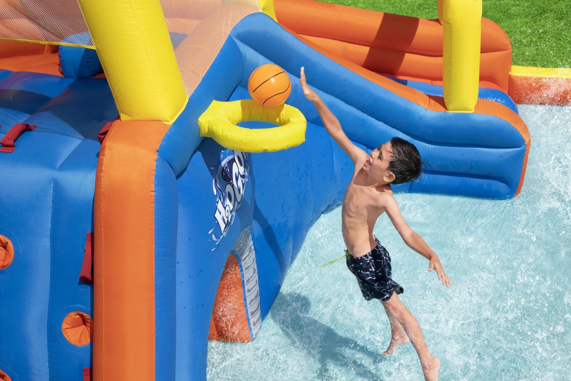 Giochi gonfiabili per bambini Parco acquatico gonfiabile Super Speedway Bestway 4