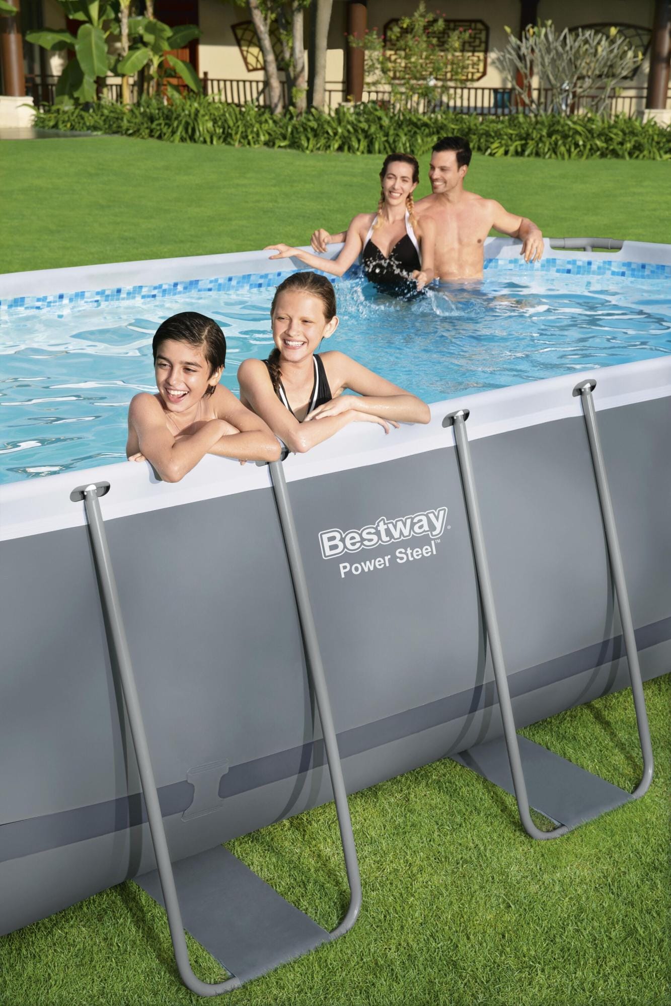 Piscine fuori terra Piscina base struttura e liner ovale Power Steel da 549x274x122 cm Bestway 3