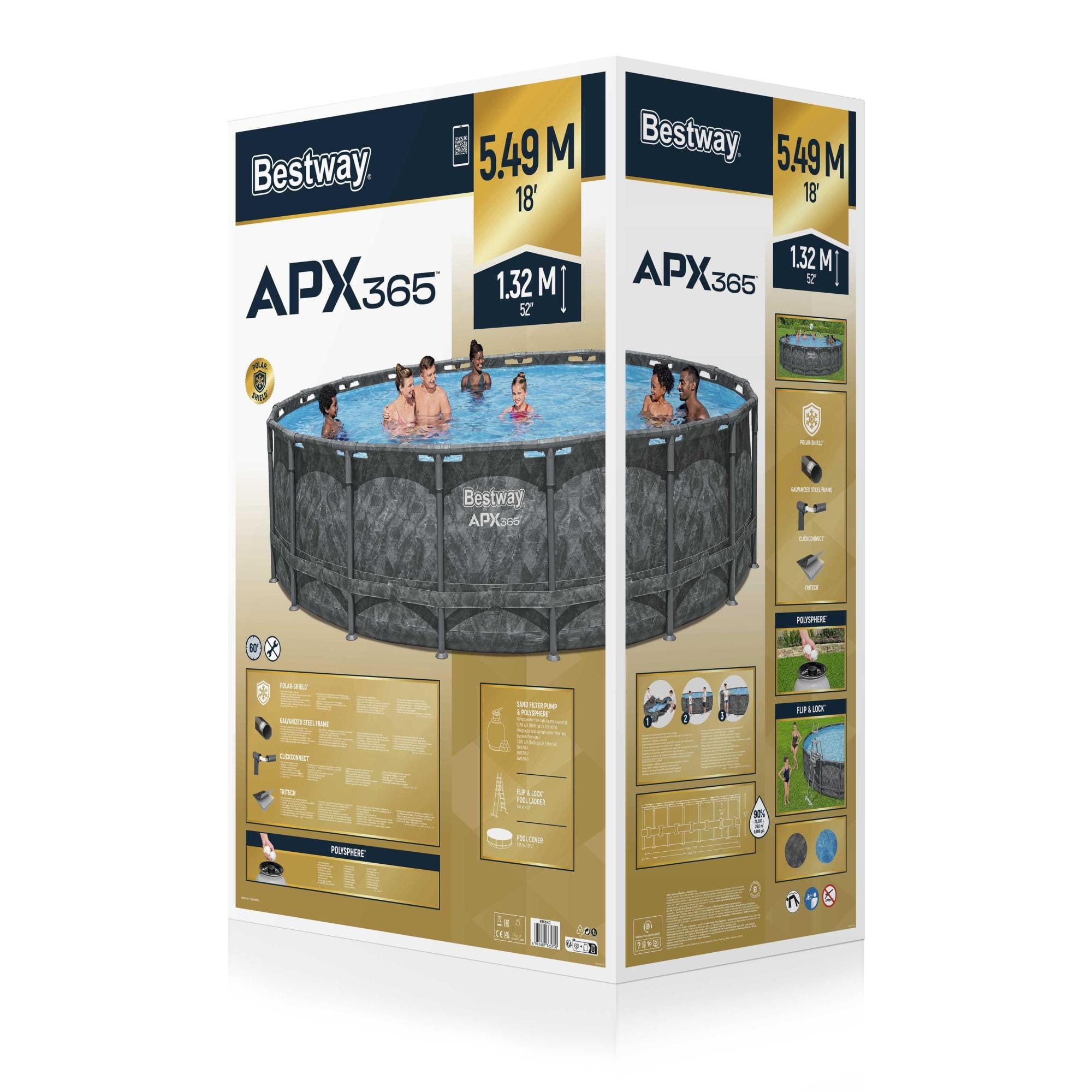 Piscine fuori terra Set piscina fuori terra APX 365 da 549x132 cm Bestway 9