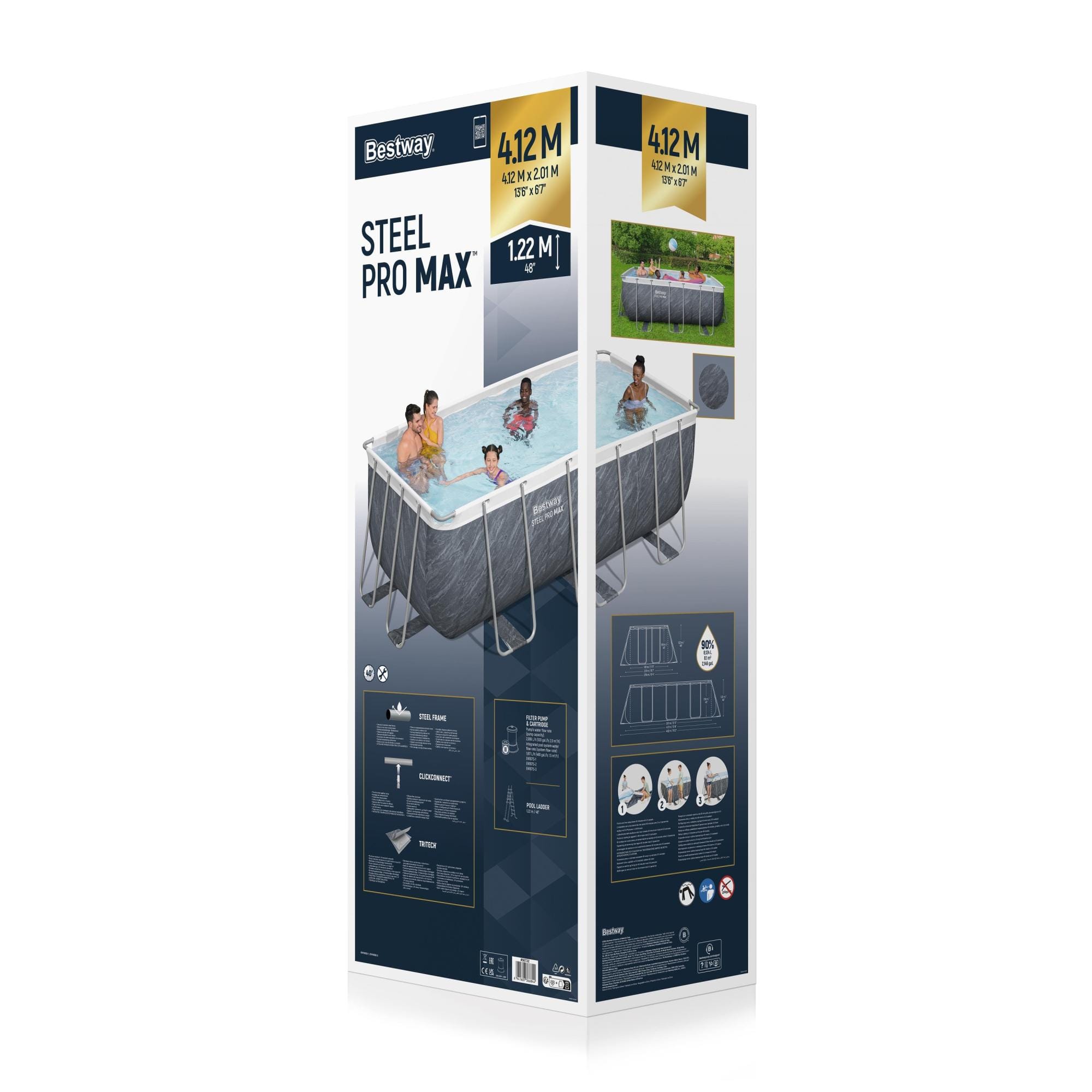 Piscine fuori terra Set piscina fuori terra Steel pro Max 412x201x122 cm Bestway 8