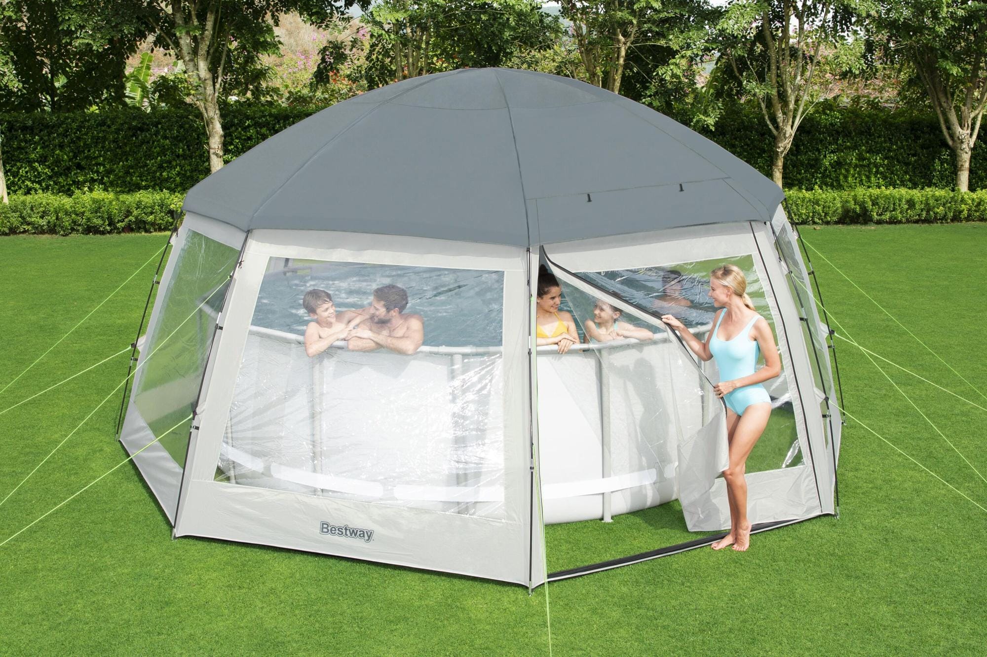 Accessori Piscine e Spa Gazebo copri piscina e idromassaggi rotondi fino a 488 cm Bestway 1