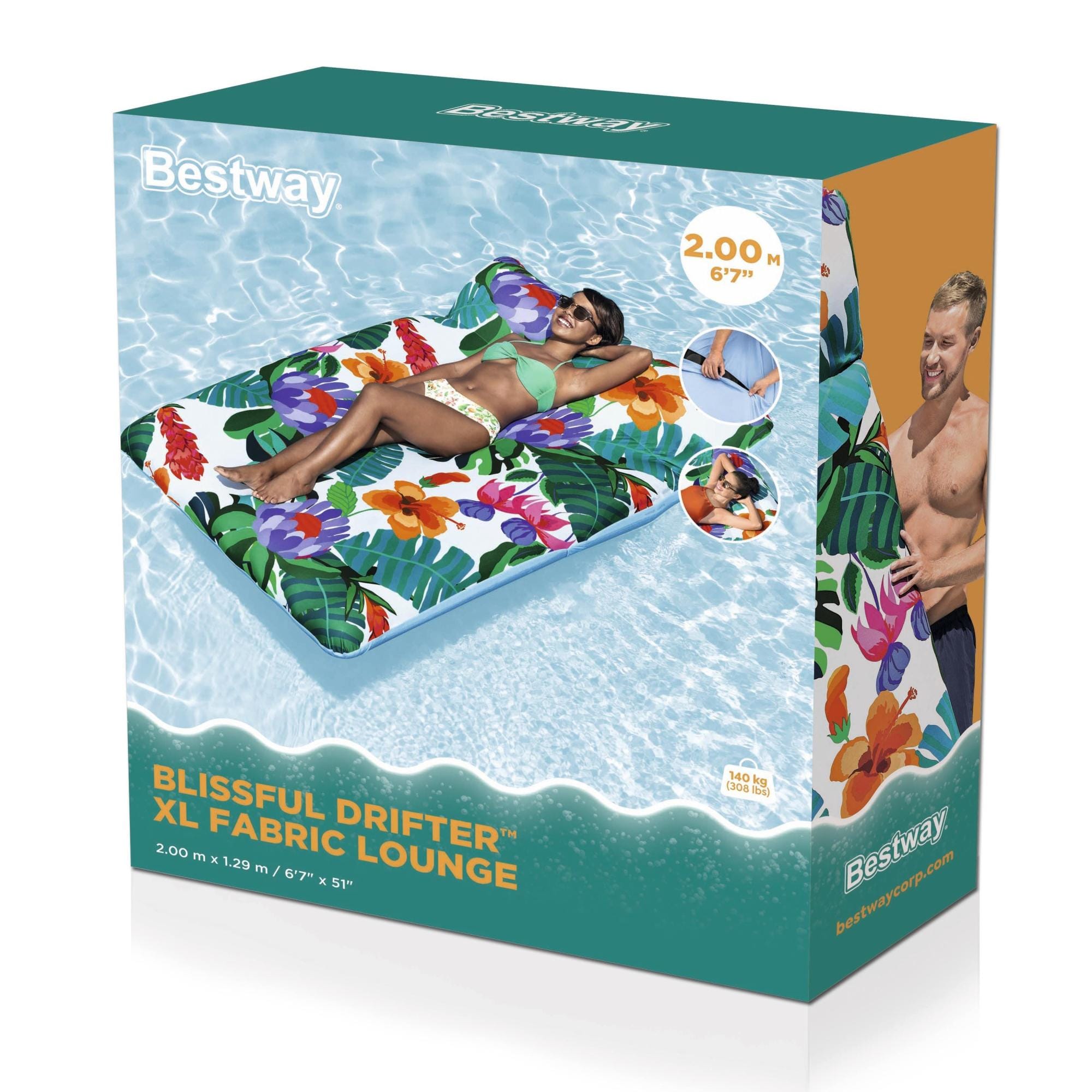 Gonfiabili mare per adulti Materassino gonfiabile in tessuto Blissful Drifter Bestway 9