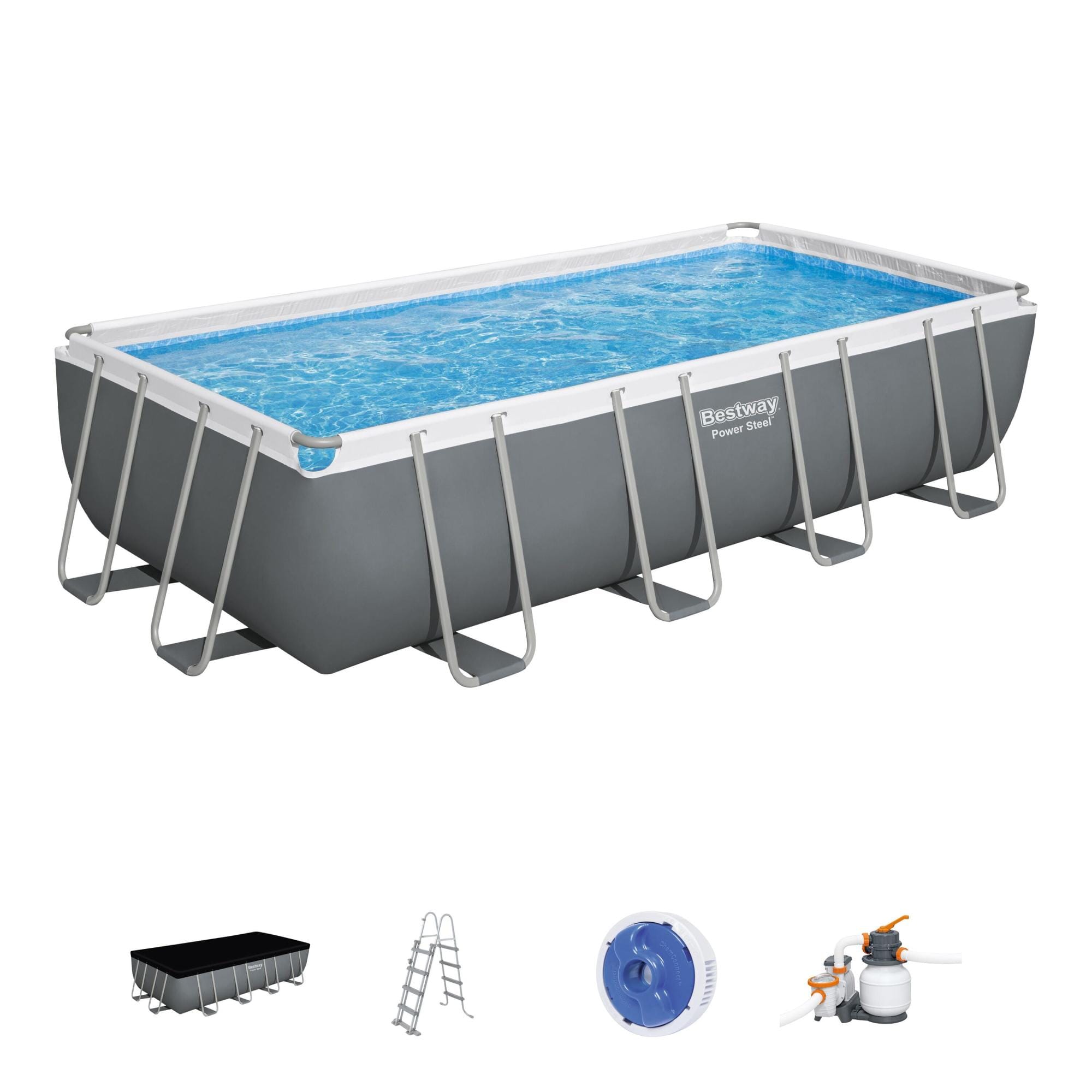 Piscine fuori terra Set piscina fuori terra grigia Power Steel da 549X274X122 cm Bestway 1