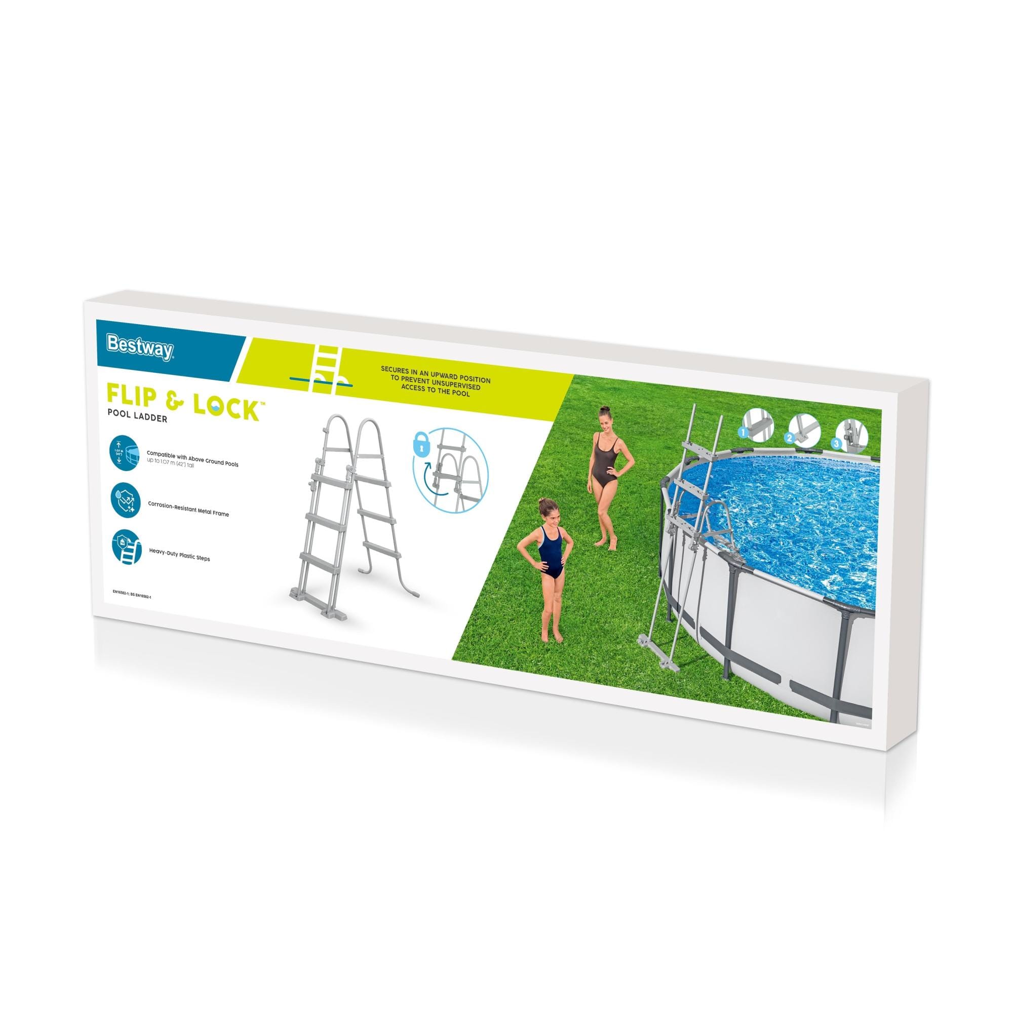 Accessori Piscine e Spa Scaletta di sicurezza per piscina da 107 cm Bestway 4