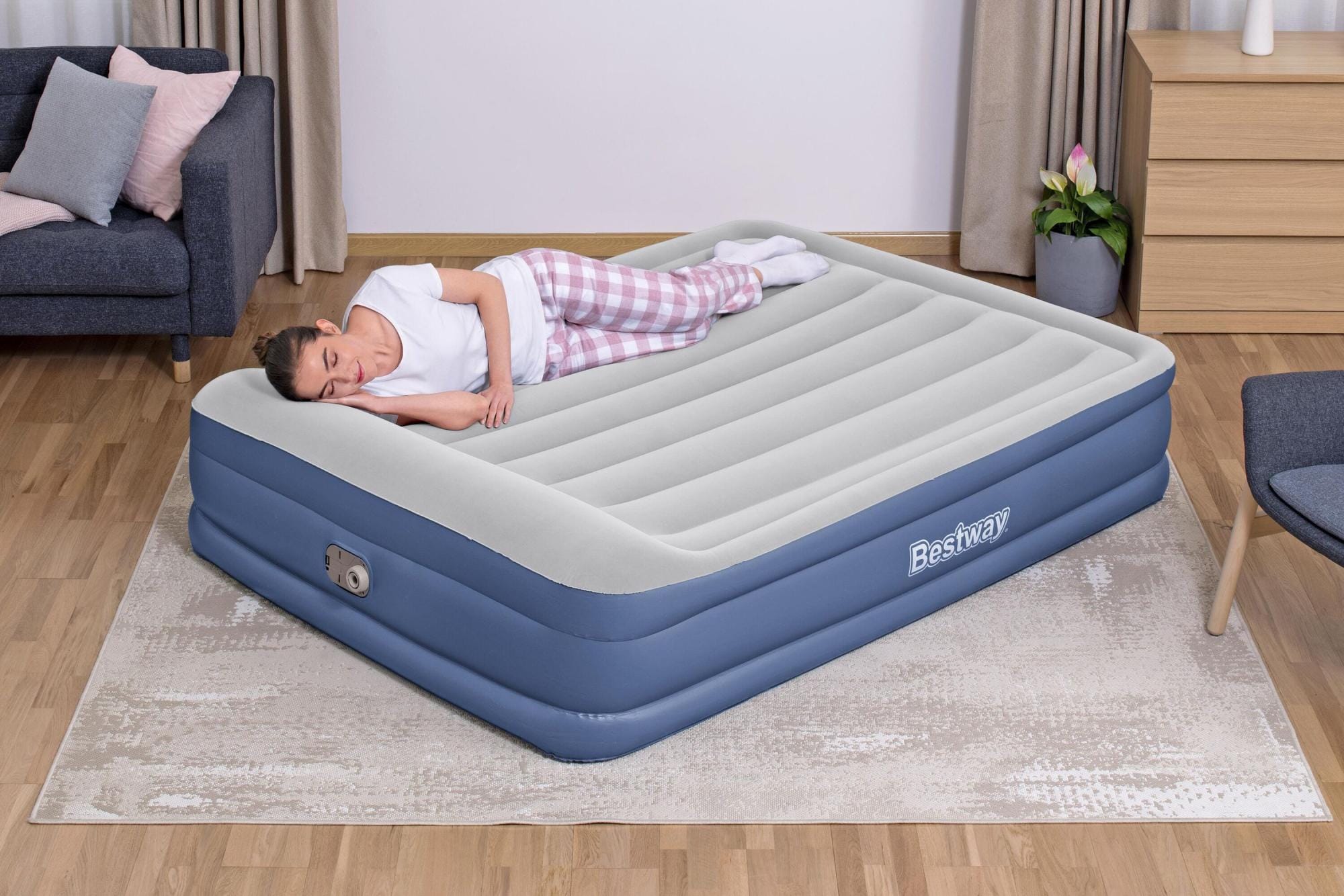 Materassi gonfiabili Materasso gonfiabile matrimoniale in Tritech da 203x152x46 cm Bestway 1