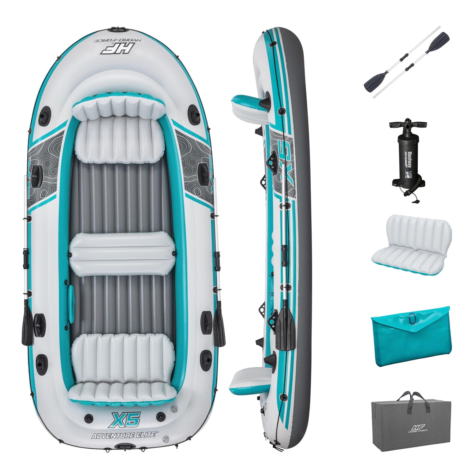 Sport Acquatici Gommone gonfiabile Adventure Elite, 5 posti da 364x166 cm Bestway 9