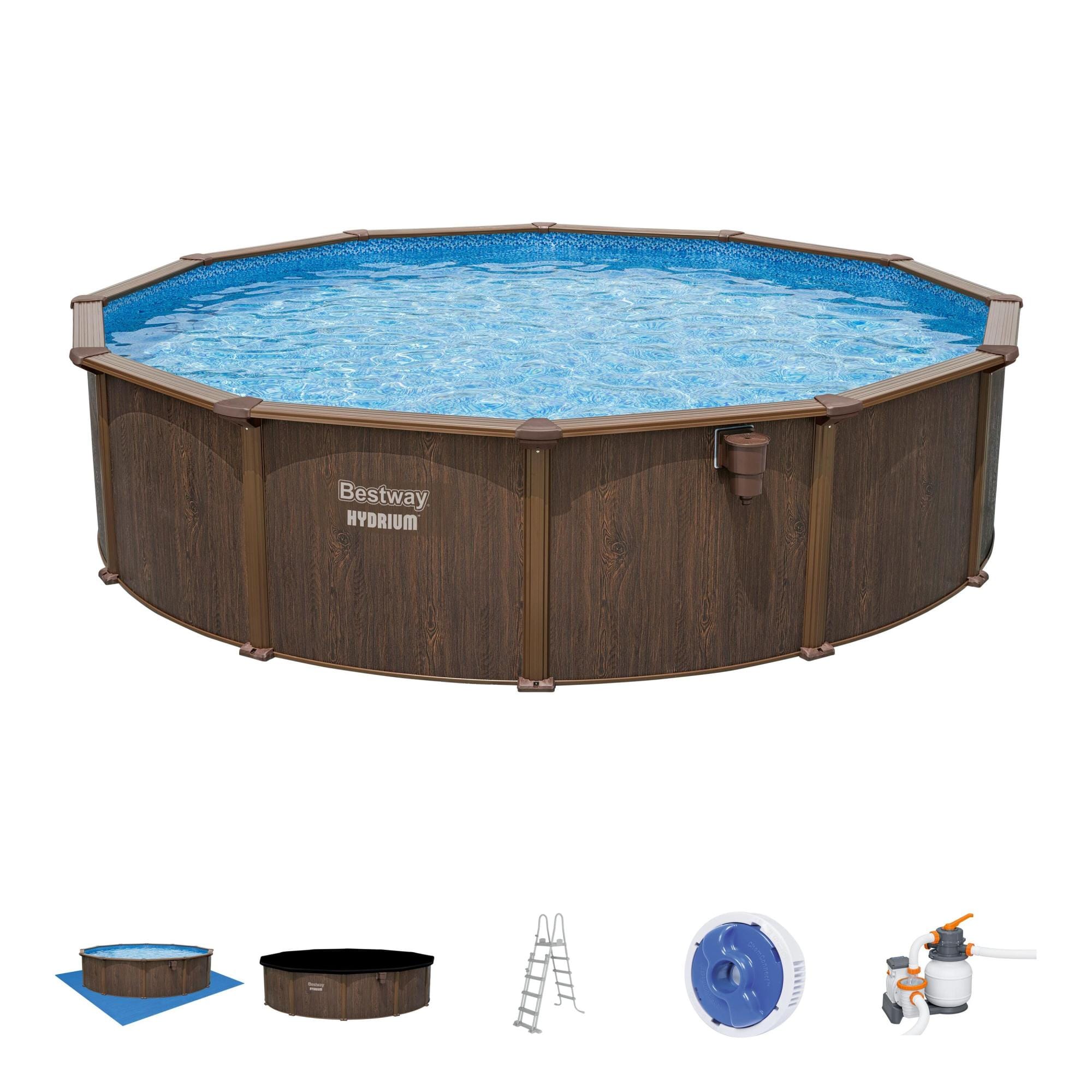Piscine fuori terra Set piscina Hydrium effetto legno da 550x130 cm Bestway 1