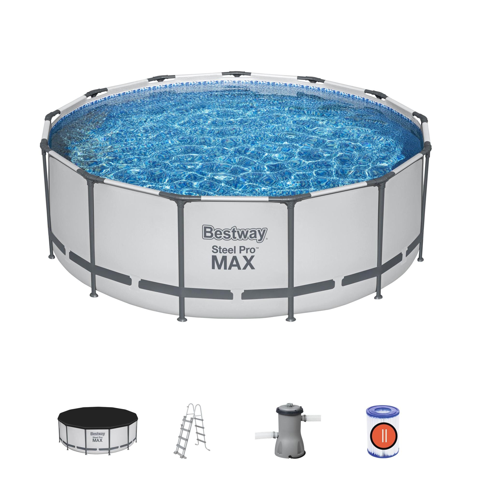 Piscine fuori terra Set piscina da 396x122 cm grigio chiaro Bestway 1