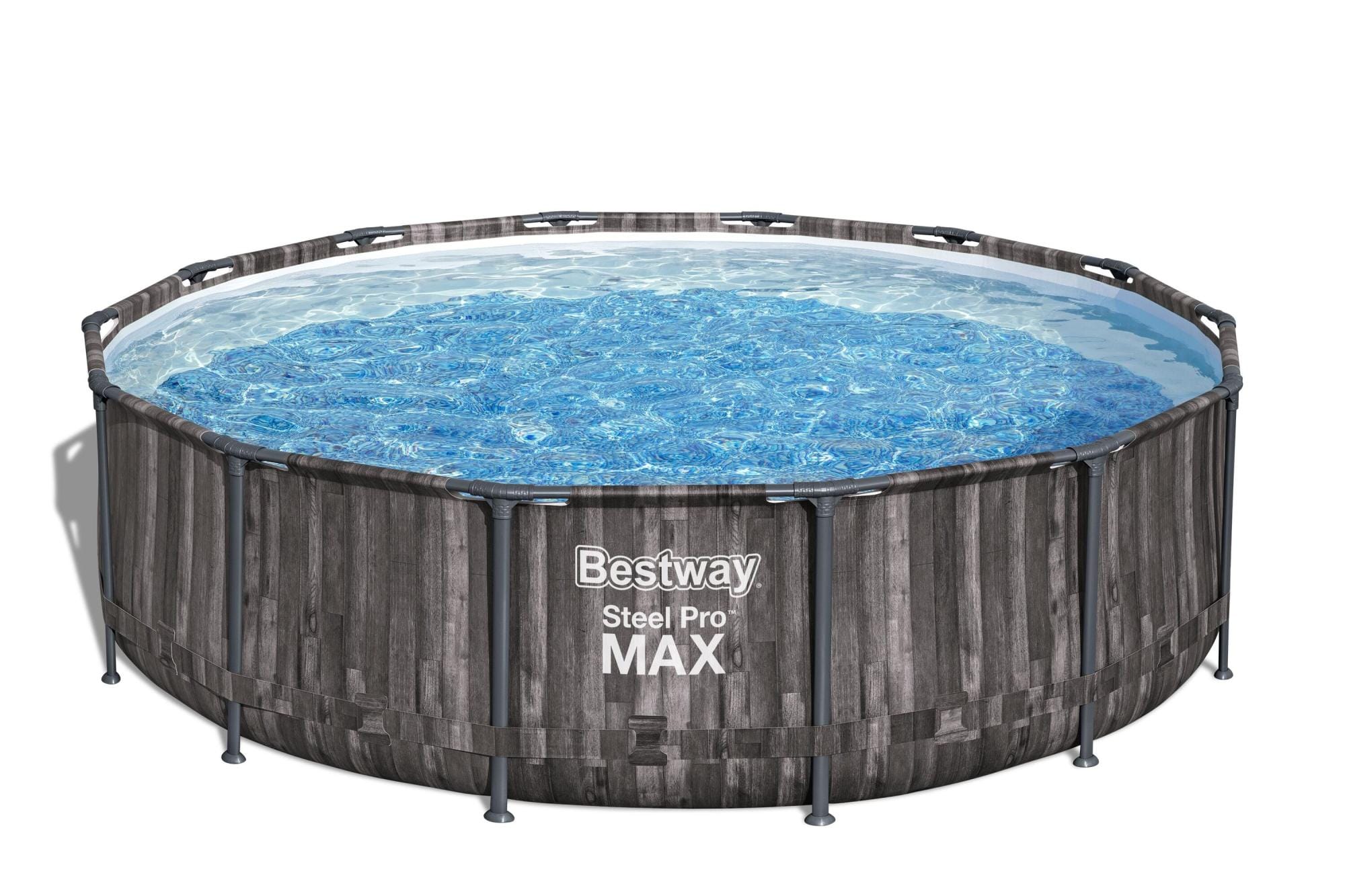 Piscine fuori terra Set piscina fuori terra rotonda Steel Pro MAX  da 427x107 cm legno scuro Bestway 2