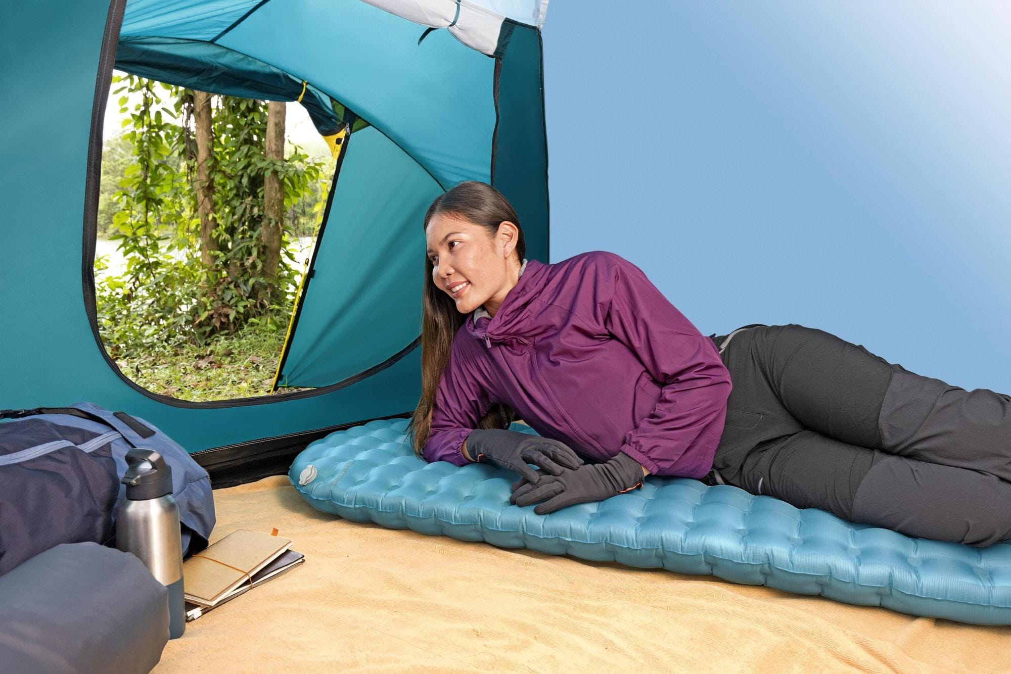 Materassi gonfiabili Materassino a mummia AlpineLite per campeggio da 183x51x7.5 cm Bestway 3