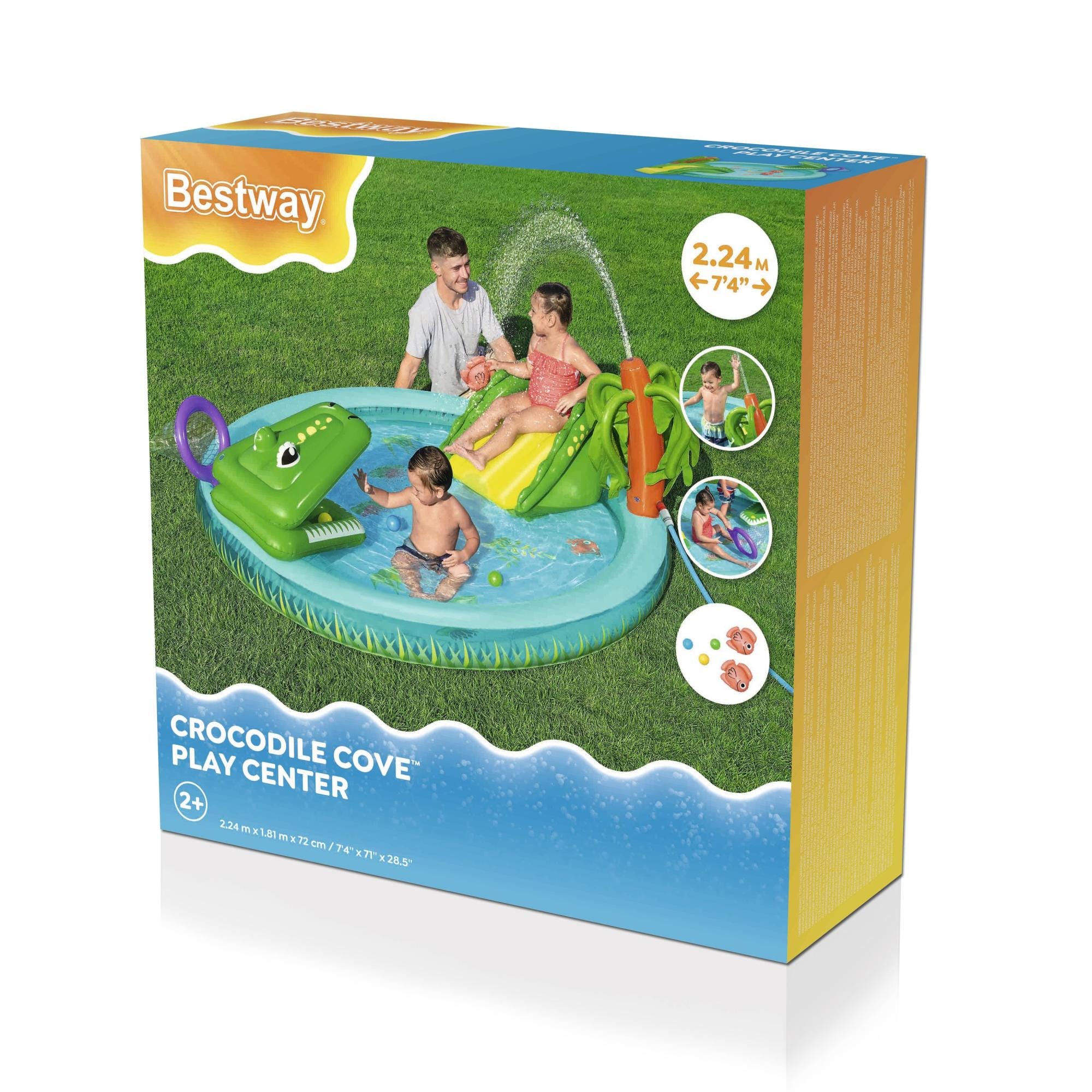 Giochi gonfiabili per bambini Playcenter gonfiabile Crocodile Cove per bambini Bestway 9