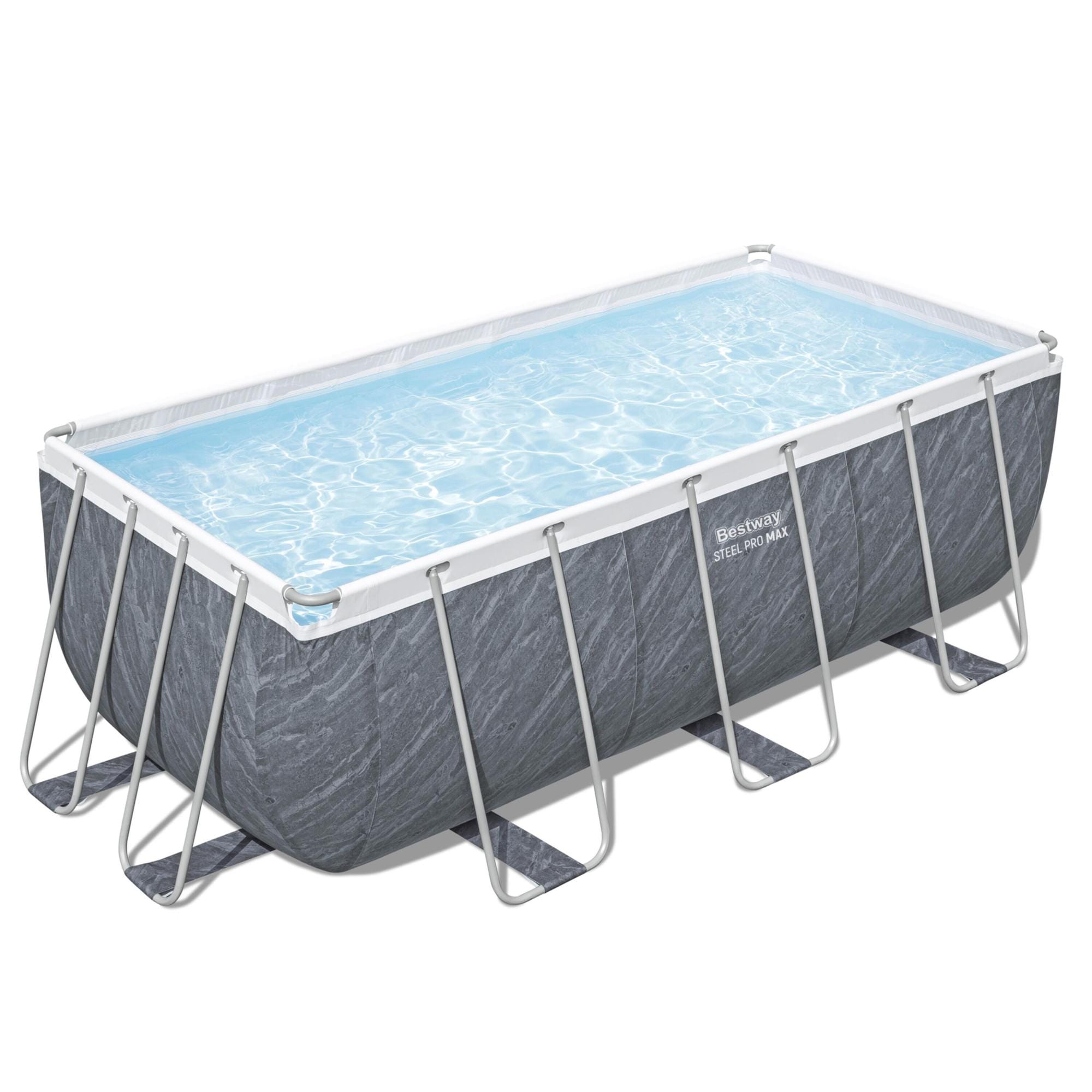 Piscine fuori terra Piscina base struttura e liner Steel Pro Max - 412x201x122 cm marmo Bestway 1