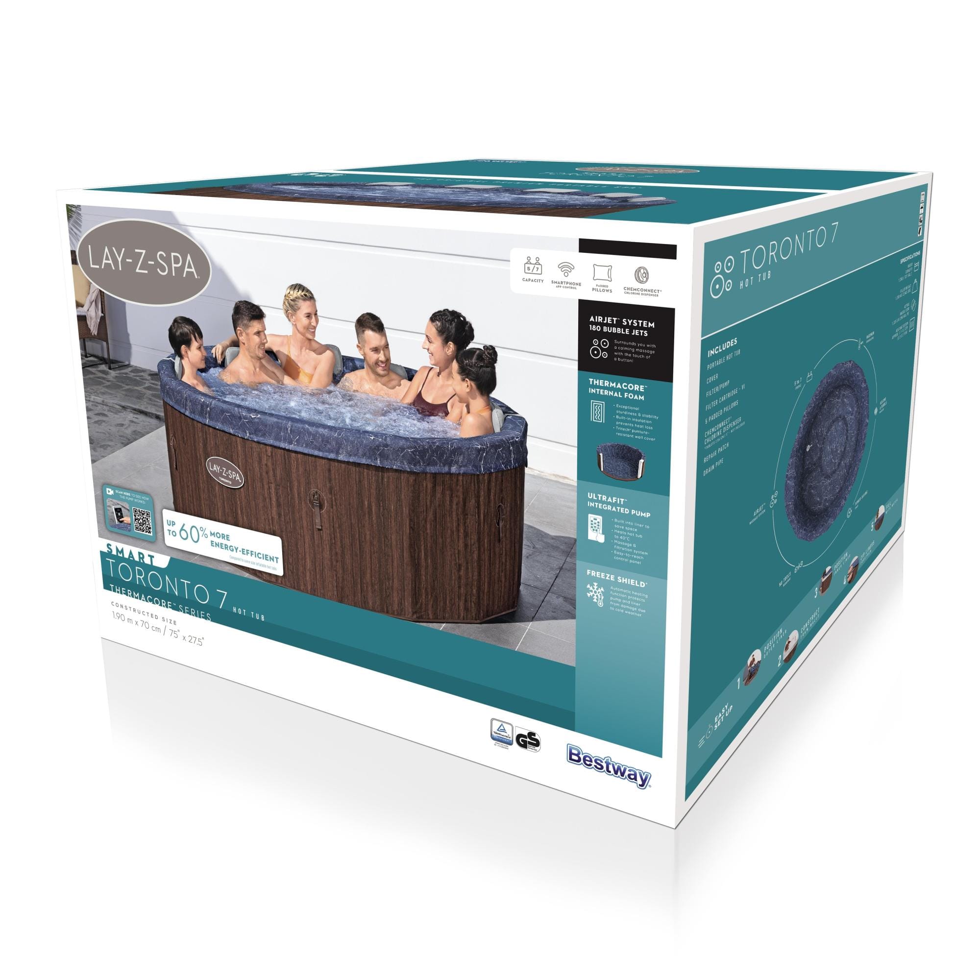 Idromassaggi gonfiabili Lay-Z-Spa Idromassaggio semirigido Lay-Z-Spa Toronto AirJet 5-7 persone Bestway 15
