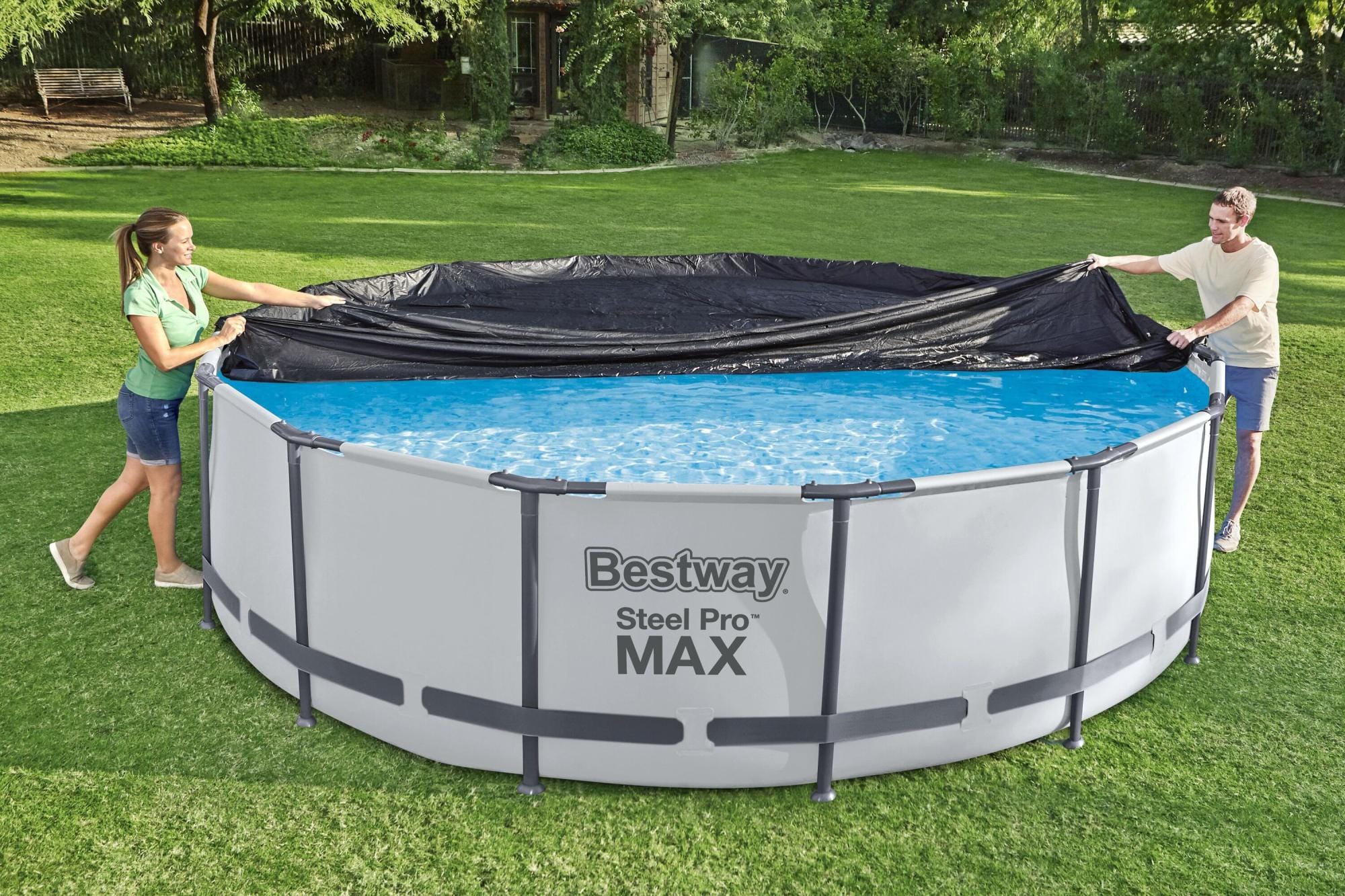 Coperture e Tappetini Copertura rotonda per piscine da 366 cm Bestway 1