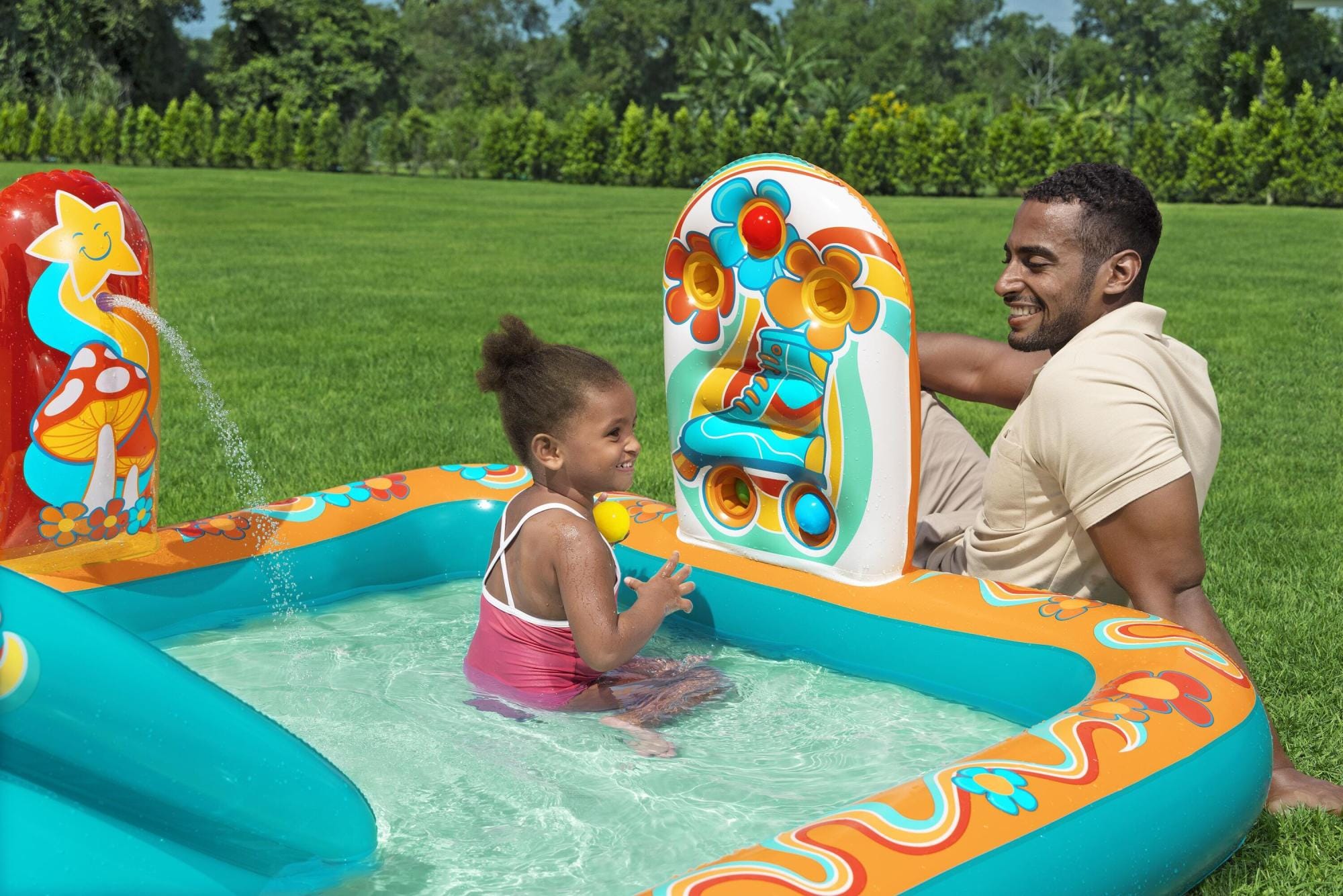 Giochi gonfiabili per bambini Playcenter gonfiabile Retro Groove per bambini Bestway 5