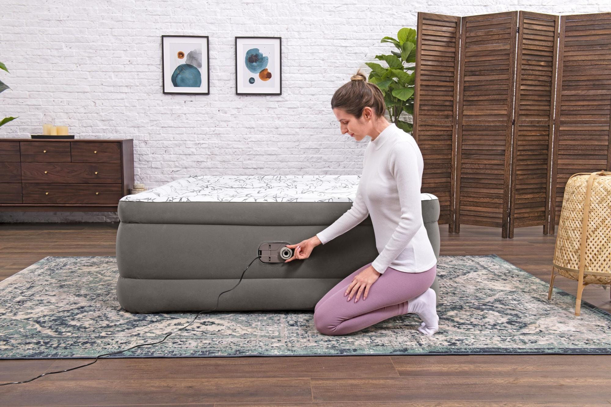 Materassi gonfiabili Materasso gonfiabile matrimoniale da 203x152x56 cm Fashion Flock Bestway 6