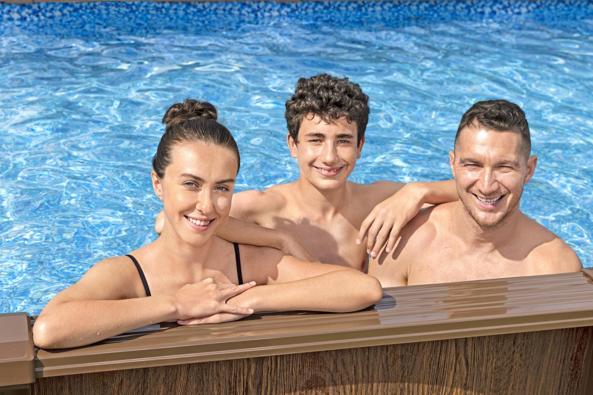 Piscine fuori terra Set piscina fuori terra ovale Hydrium da 732x366x132 cm effetto legno Bestway 7