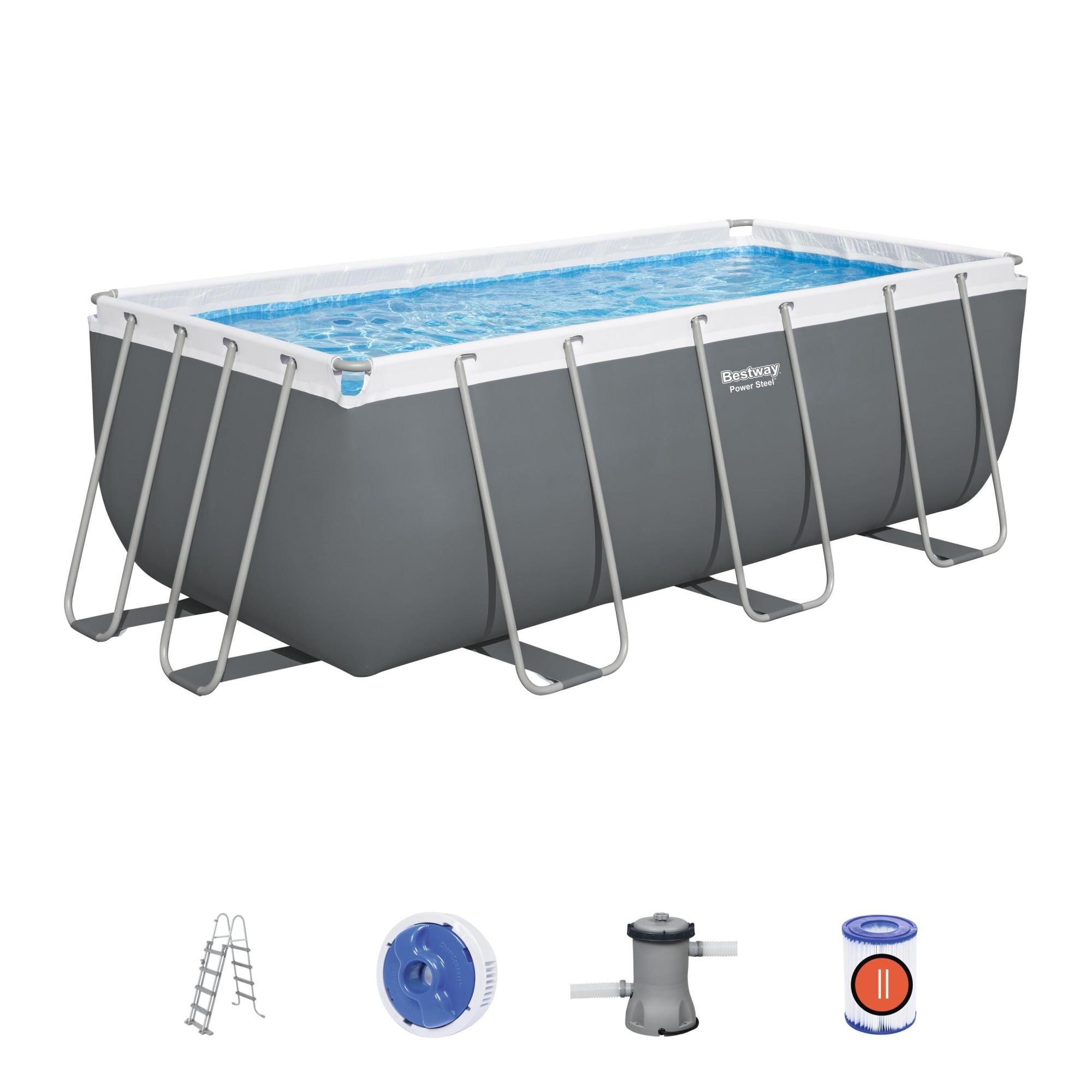 Piscine fuori terra Set piscina da 412x201x122 cm grigio scuro Bestway 1