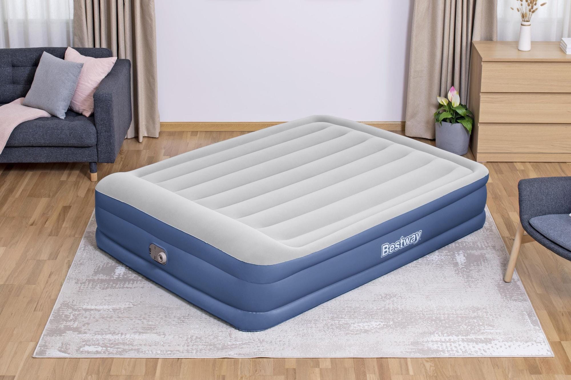 Materassi gonfiabili Materasso gonfiabile matrimoniale in Tritech da 203x152x46 cm Bestway 18