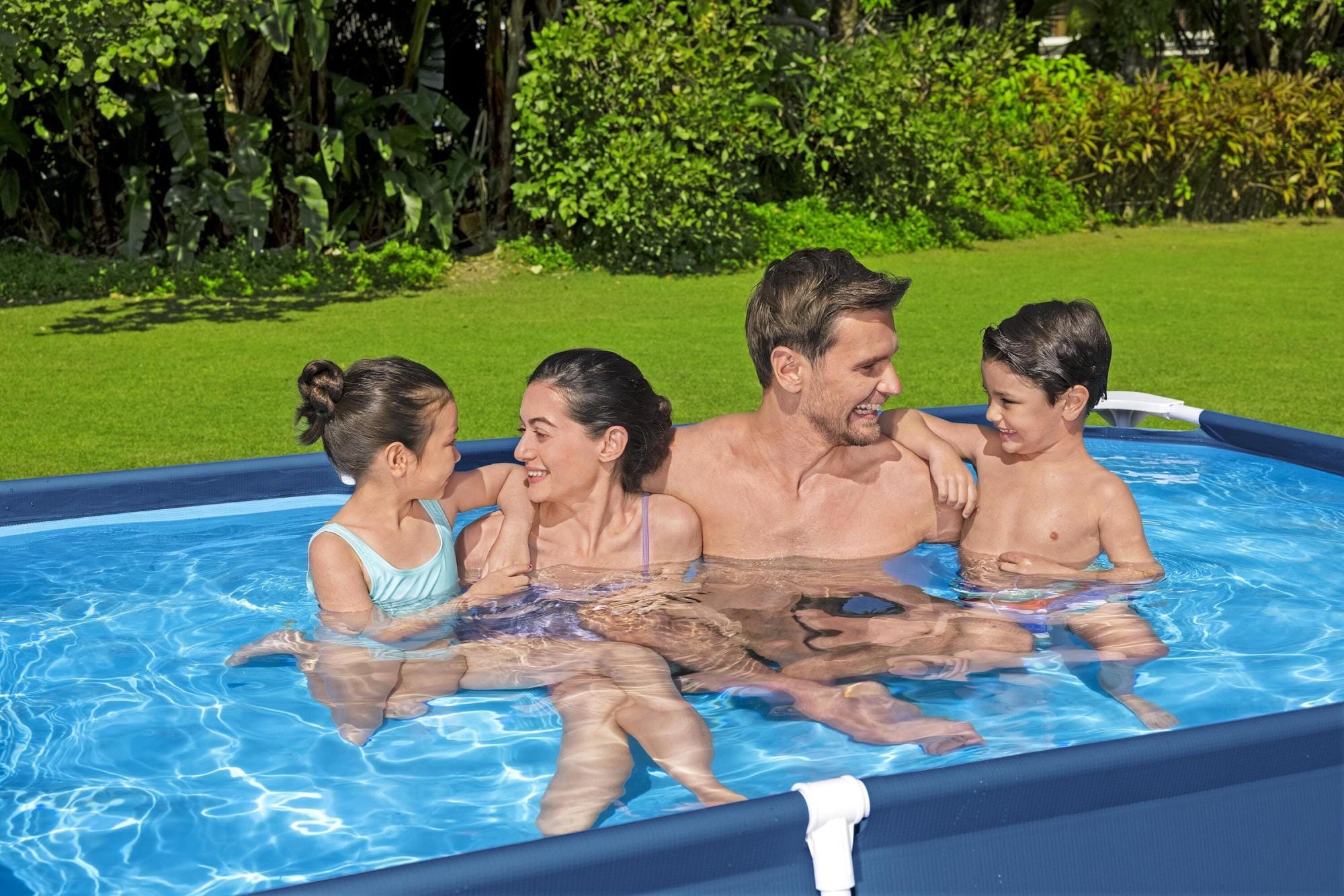 Piscine fuori terra Piscina base struttura e liner rettangolare Power Steel da 259x170x61 cm Bestway 5