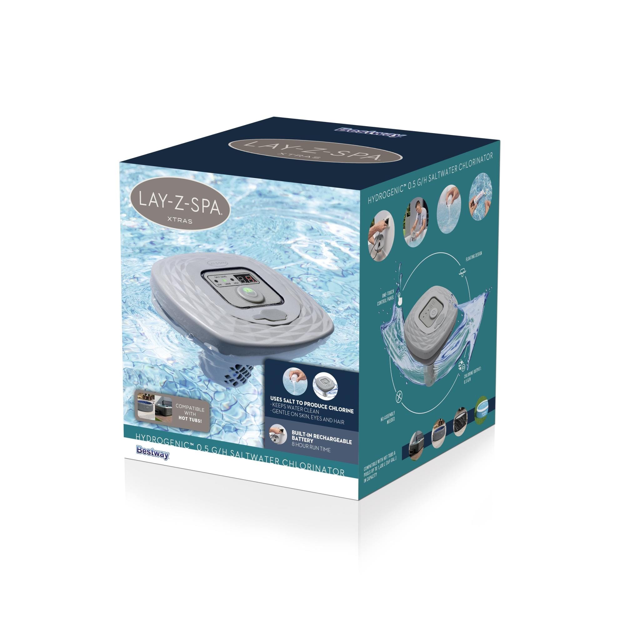 Trattamento chimico dell'acqua Cloratore al sale per idromassaggi gonfiabili Lay-Z-Spa Bestway 8