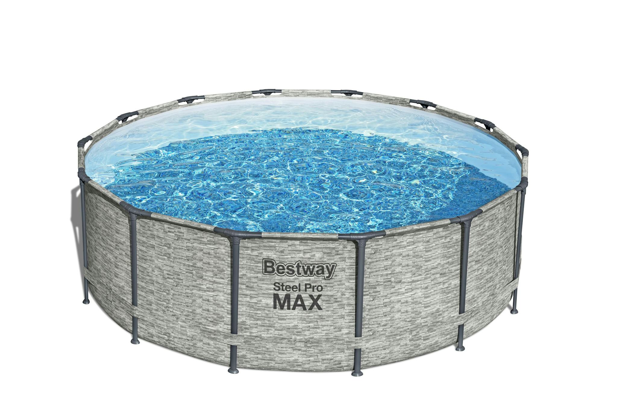 Piscine fuori terra Set piscina fuori terra Steel Pro MAX da 427x122 cm effetto pietra Bestway 2