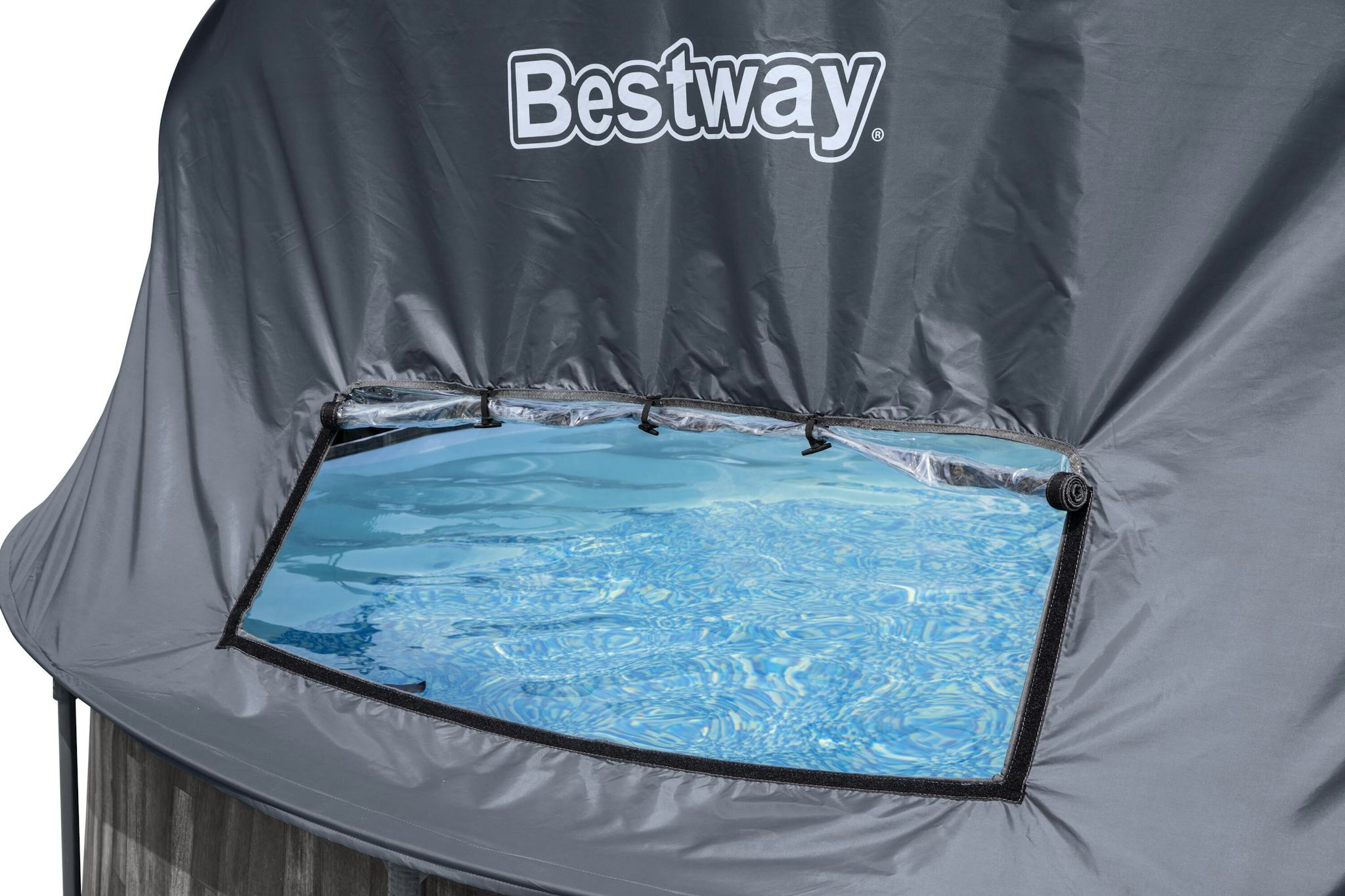 Piscine fuori terra Set piscina fuori terra rotonda Steel Pro MAX da 366x122 cm con tenda parasole Bestway 5