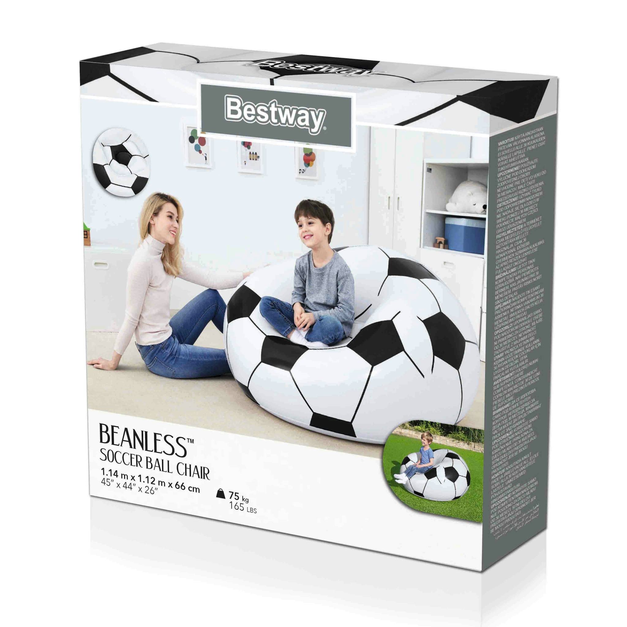 Giochi gonfiabili per bambini Poltrona pouf gonfiabile pallone da calcio Bestway 9