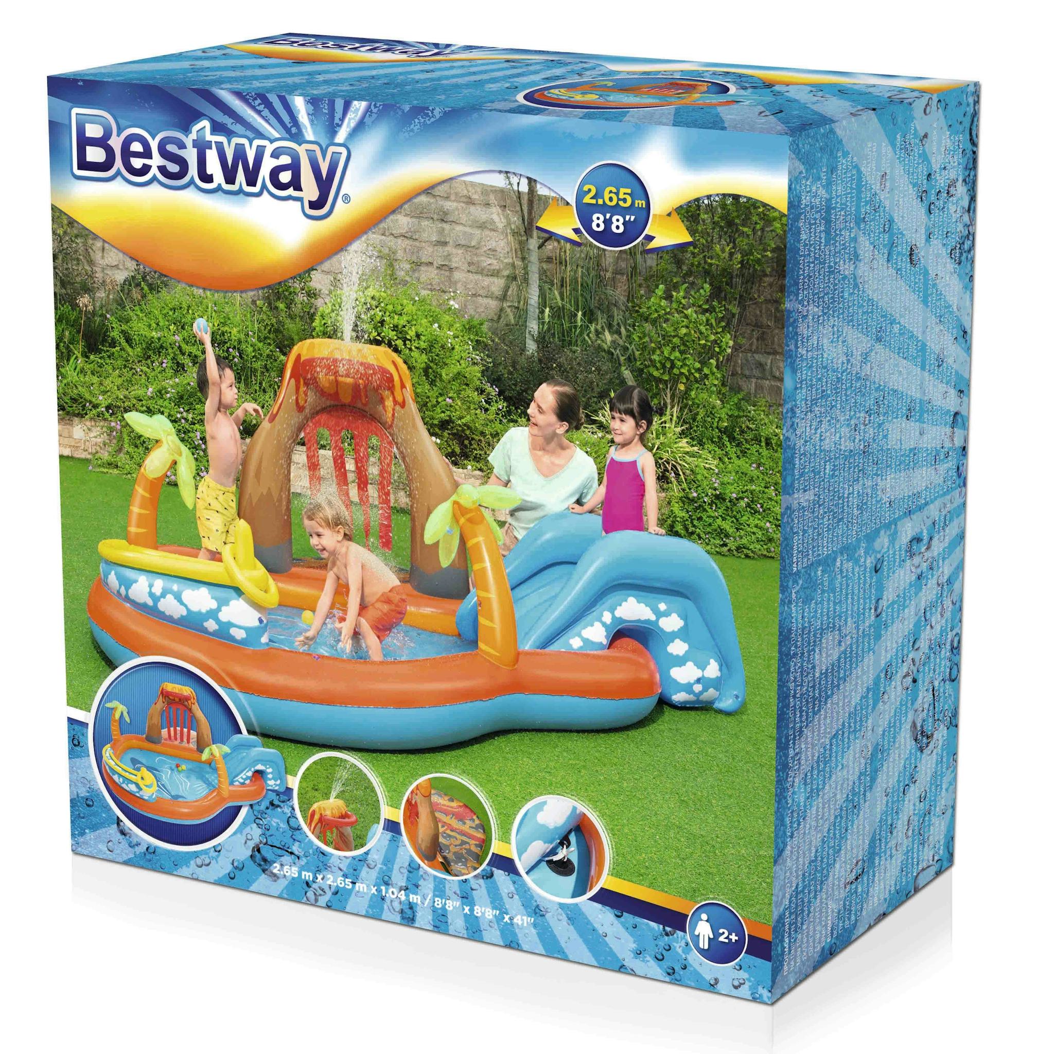Giochi gonfiabili per bambini Playcenter gonfiabile con scivolo a forma di vulcano Bestway 8