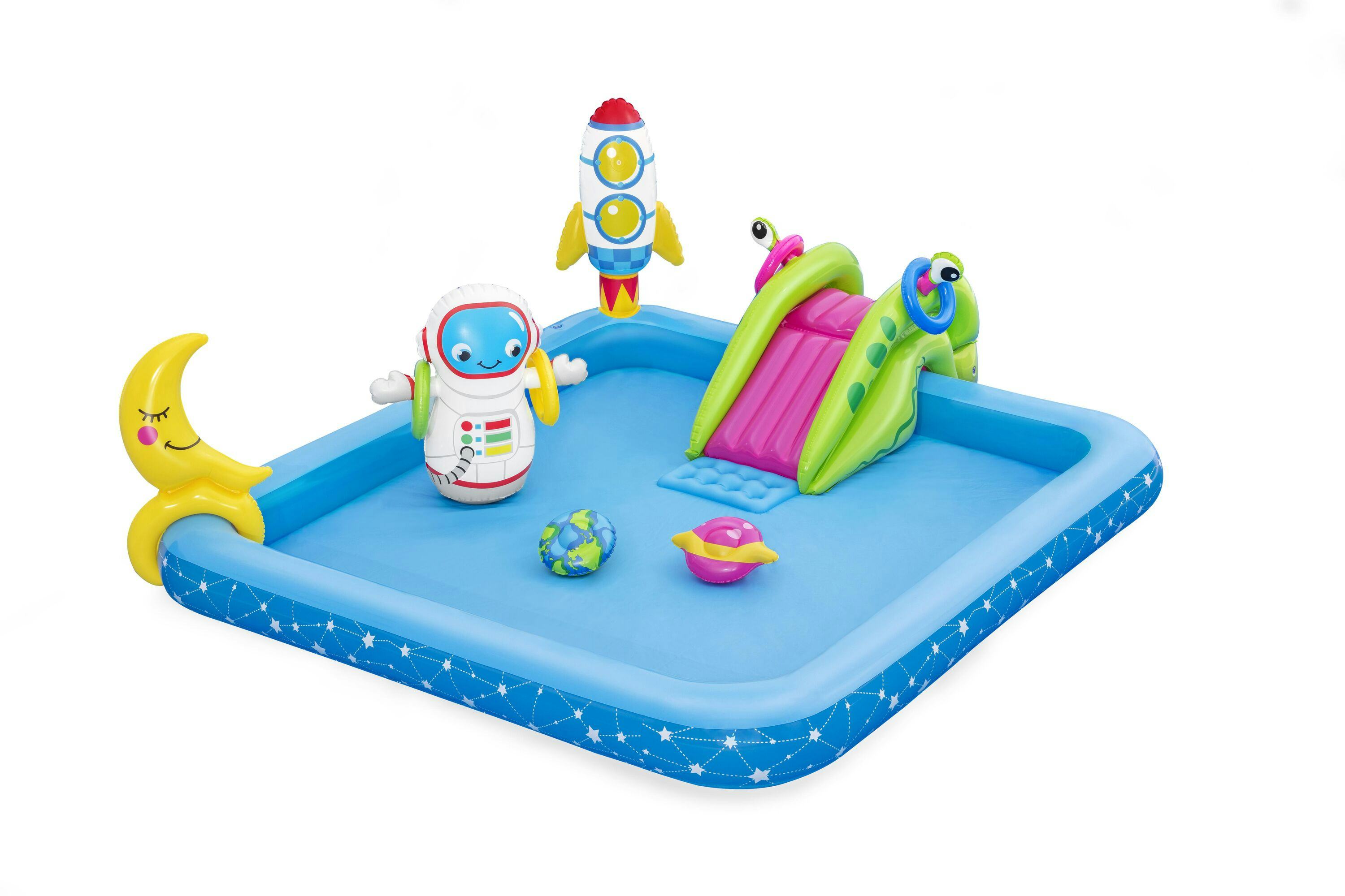 Giochi gonfiabili per bambini Playcenter gonfiabile Piccoli Astronauti con scivolo Bestway 1