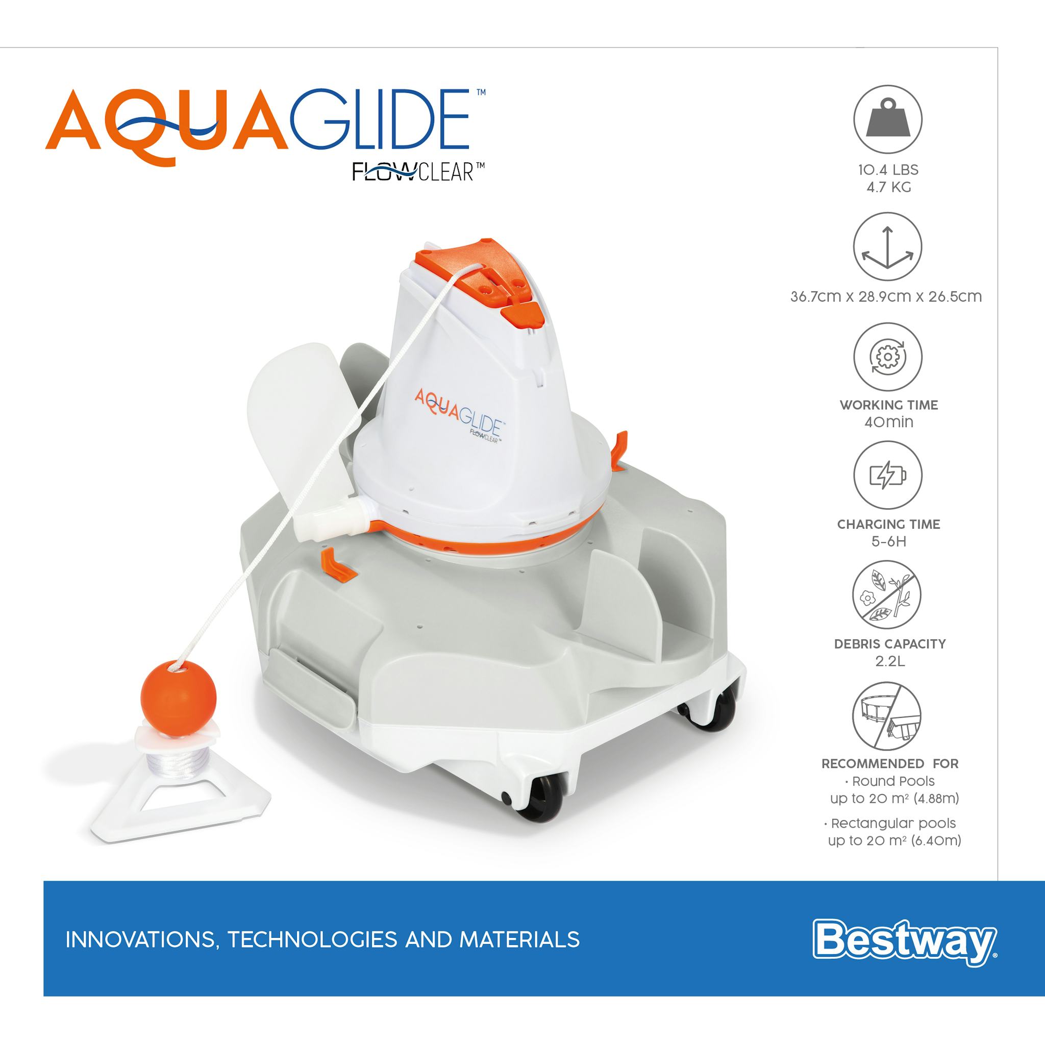 Accessori Piscine e Spa Robot per la pulizia della piscina AquaGlide Bestway 11