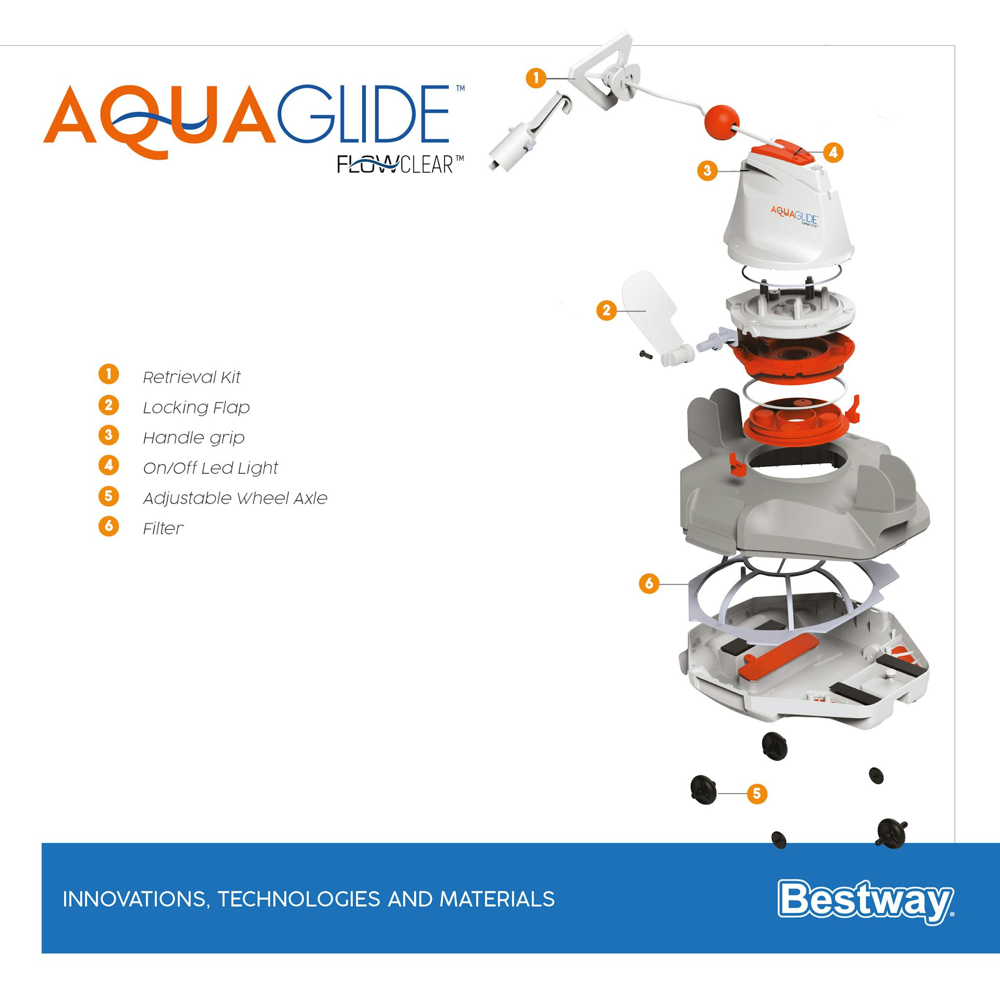 Accessori Piscine e Spa Robot per la pulizia della piscina AquaGlide Bestway 10
