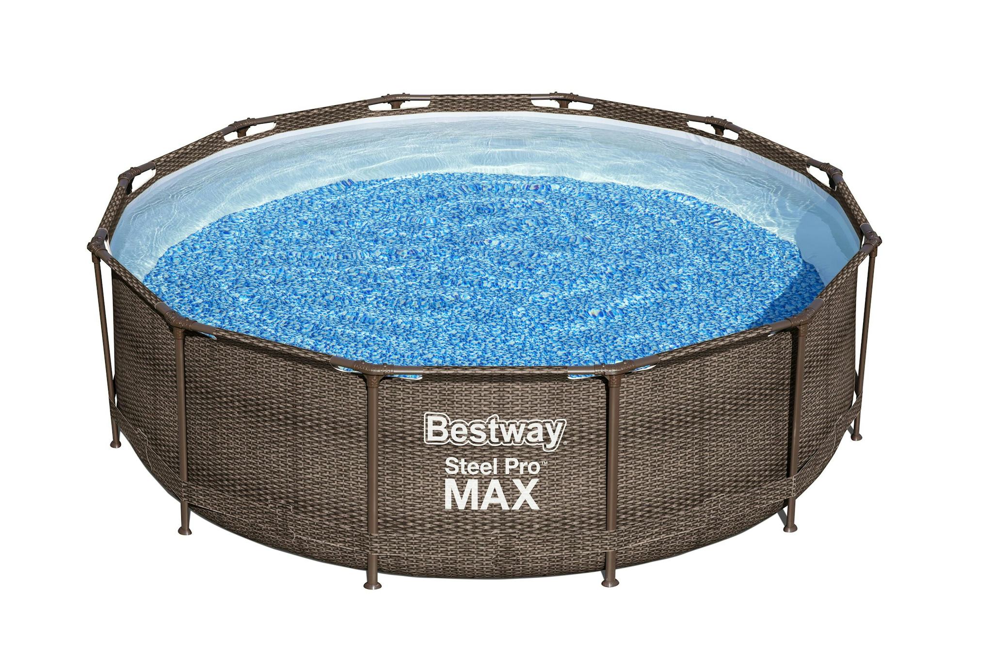 Piscine fuori terra Set piscina fuori terra rotonda Steel Pro MAX - 366x100 cm effetto rattan Bestway 2