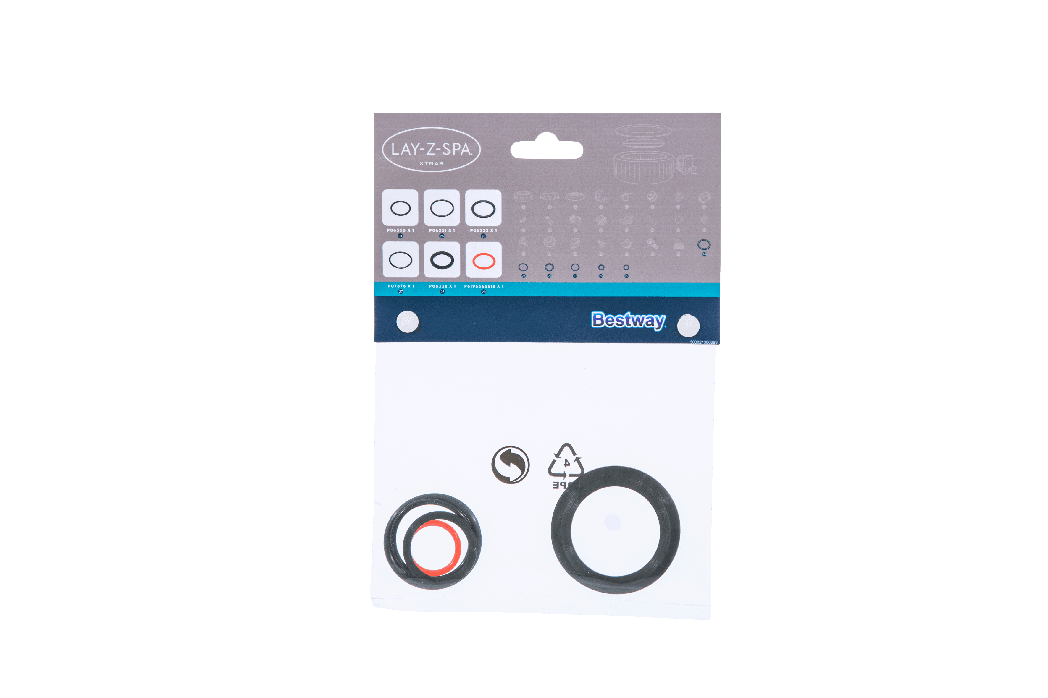 Ricambi idromassaggi Kit guarnizioni valvola ingresso e uscita Lay-Z-Spa Hydrojet Pro Bestway 1