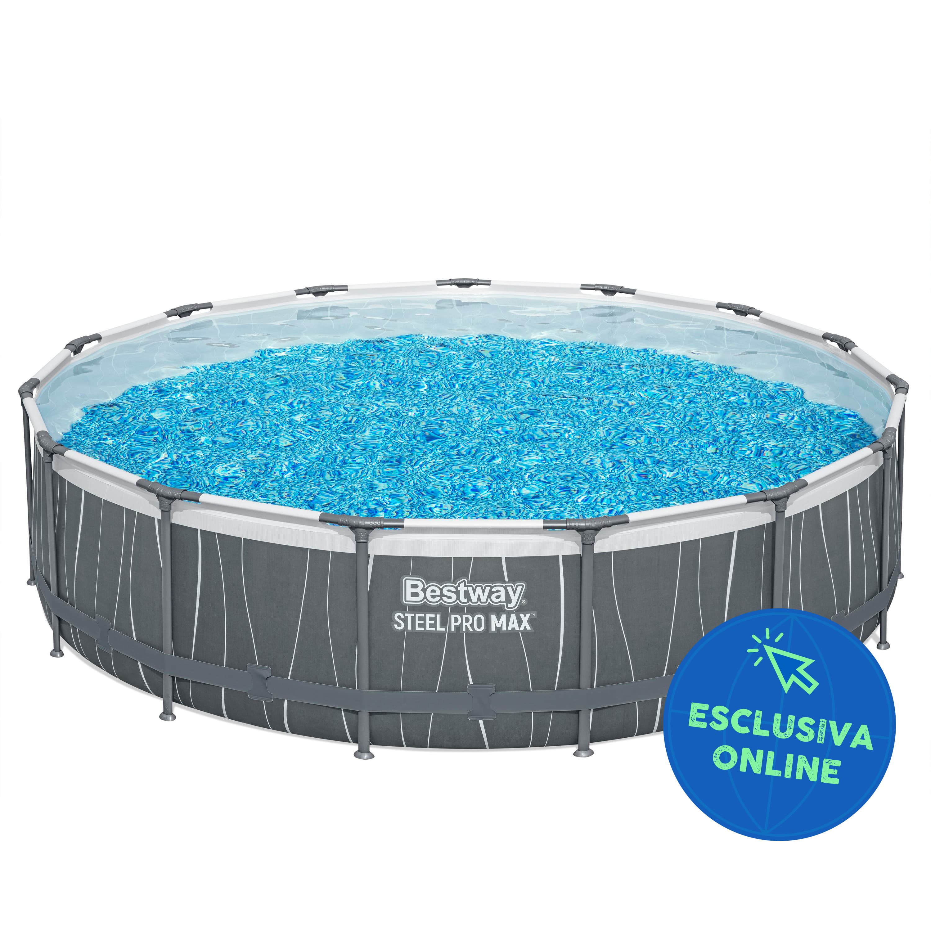 Piscine fuori terra Piscina solo struttura grigio scuro - 457x107 cm Bestway 1