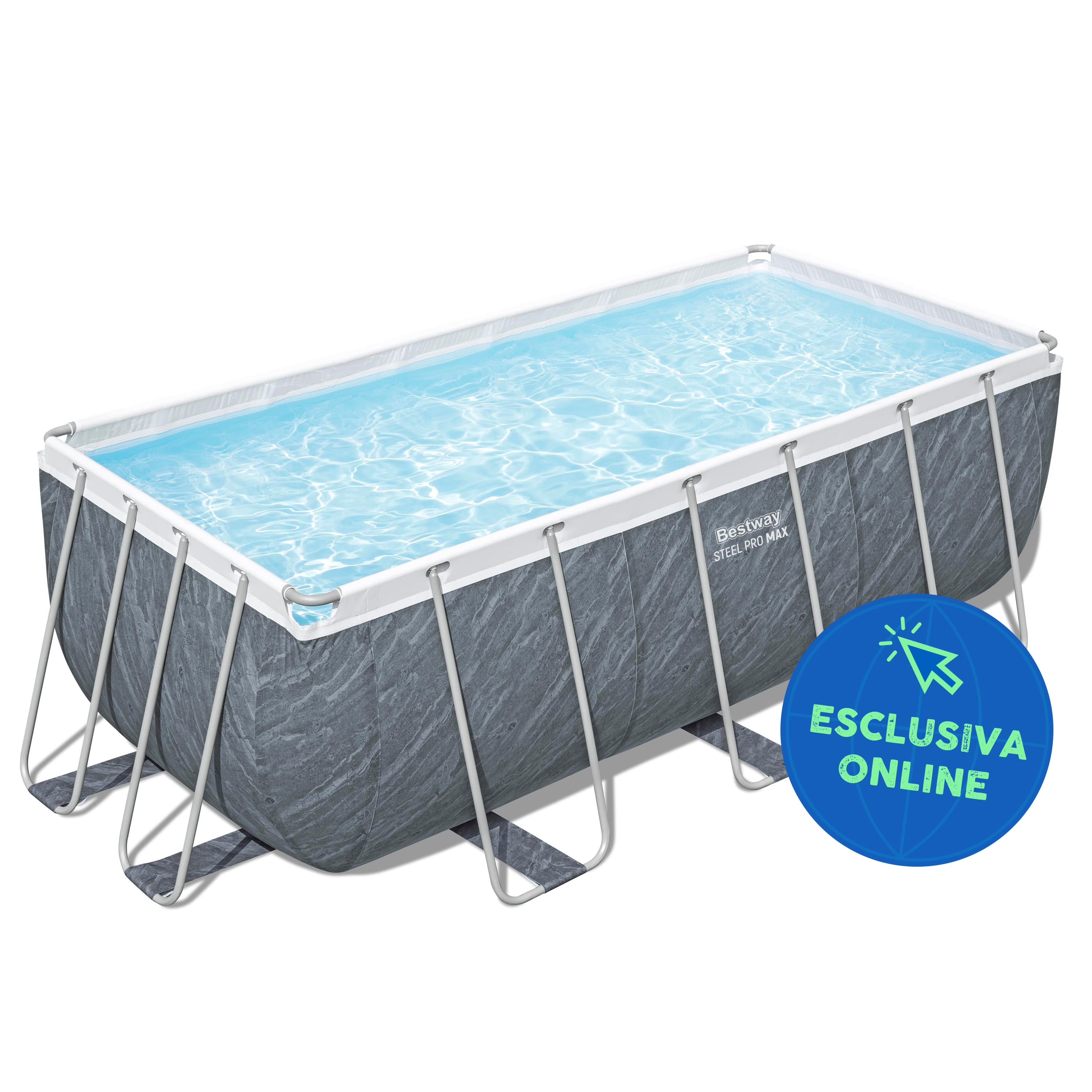 Piscine fuori terra Piscina solo struttura - 412x201x122 cm effetto marmo Bestway 1