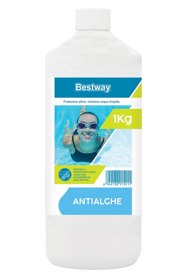 Trattamento chimico dell'acqua Antialghe liquido da 1 litro per trattamento acqua piscina Bestway 1