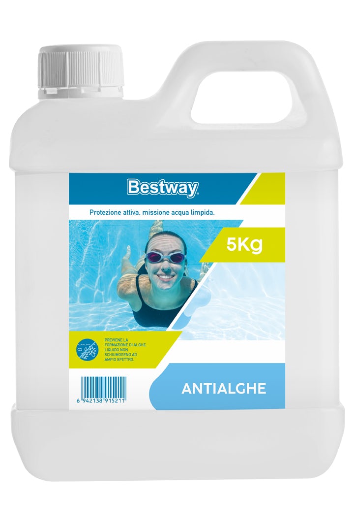 Trattamento chimico dell'acqua Antialghe liquido da 5 litri per trattamento acqua piscina Bestway 1