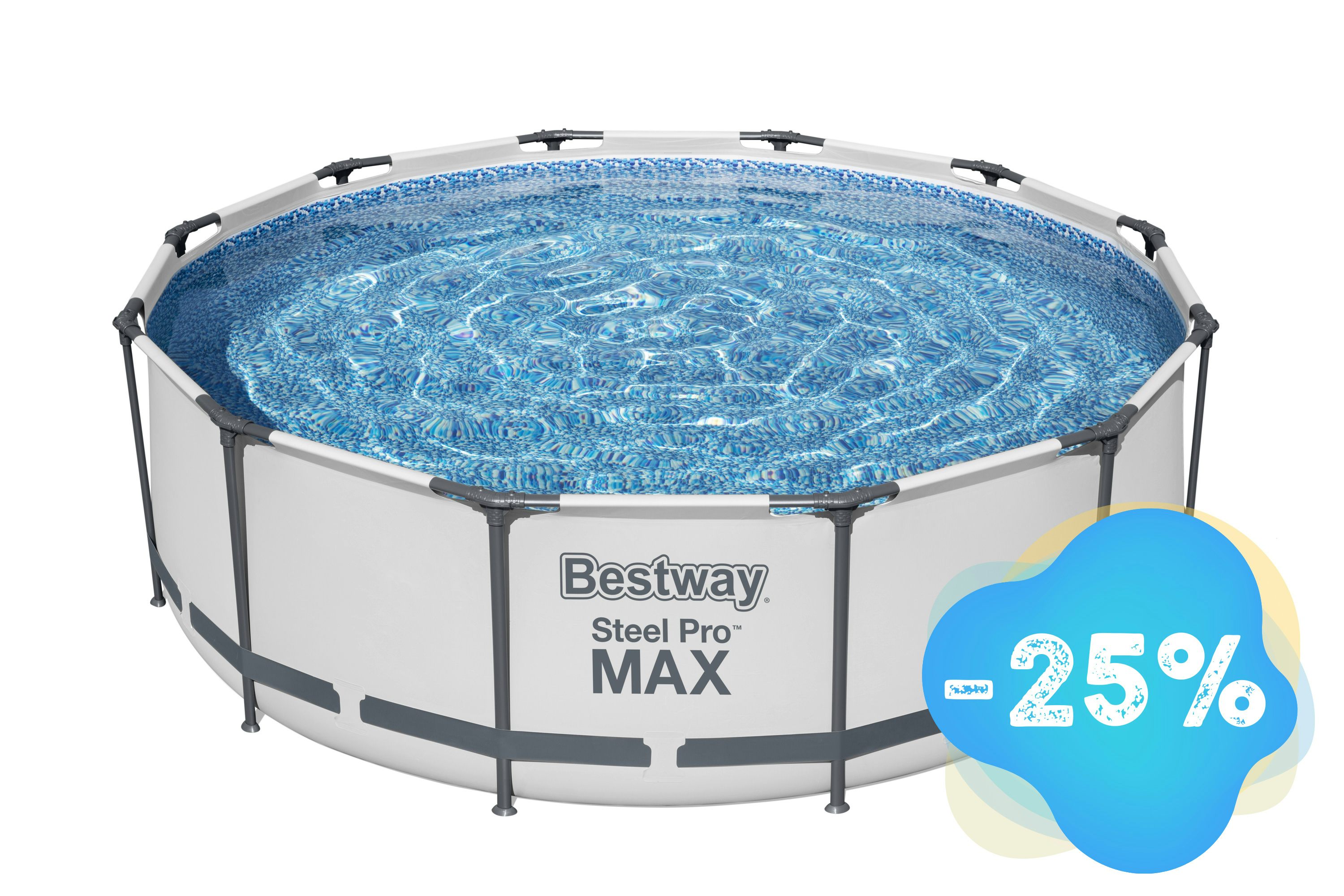 Piscine fuori terra Set piscina fuori terra rotonda Steel Pro MAX da 366x100 cm Bestway 1