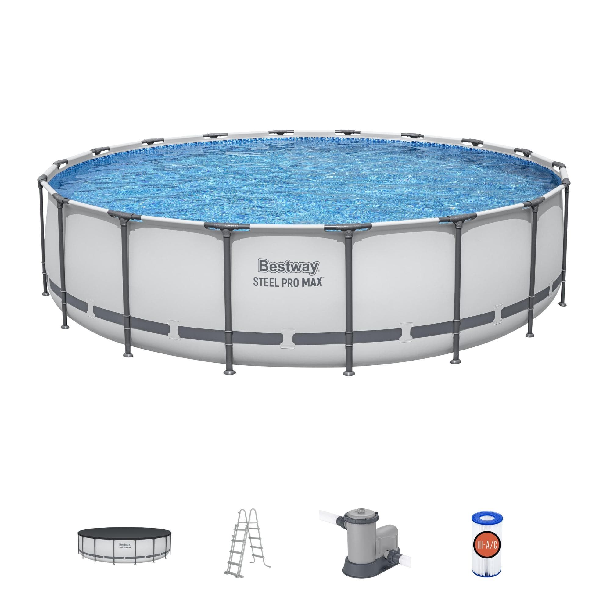 Piscine fuori terra Set piscina - 549x122 cm grigio chiaro Bestway 1