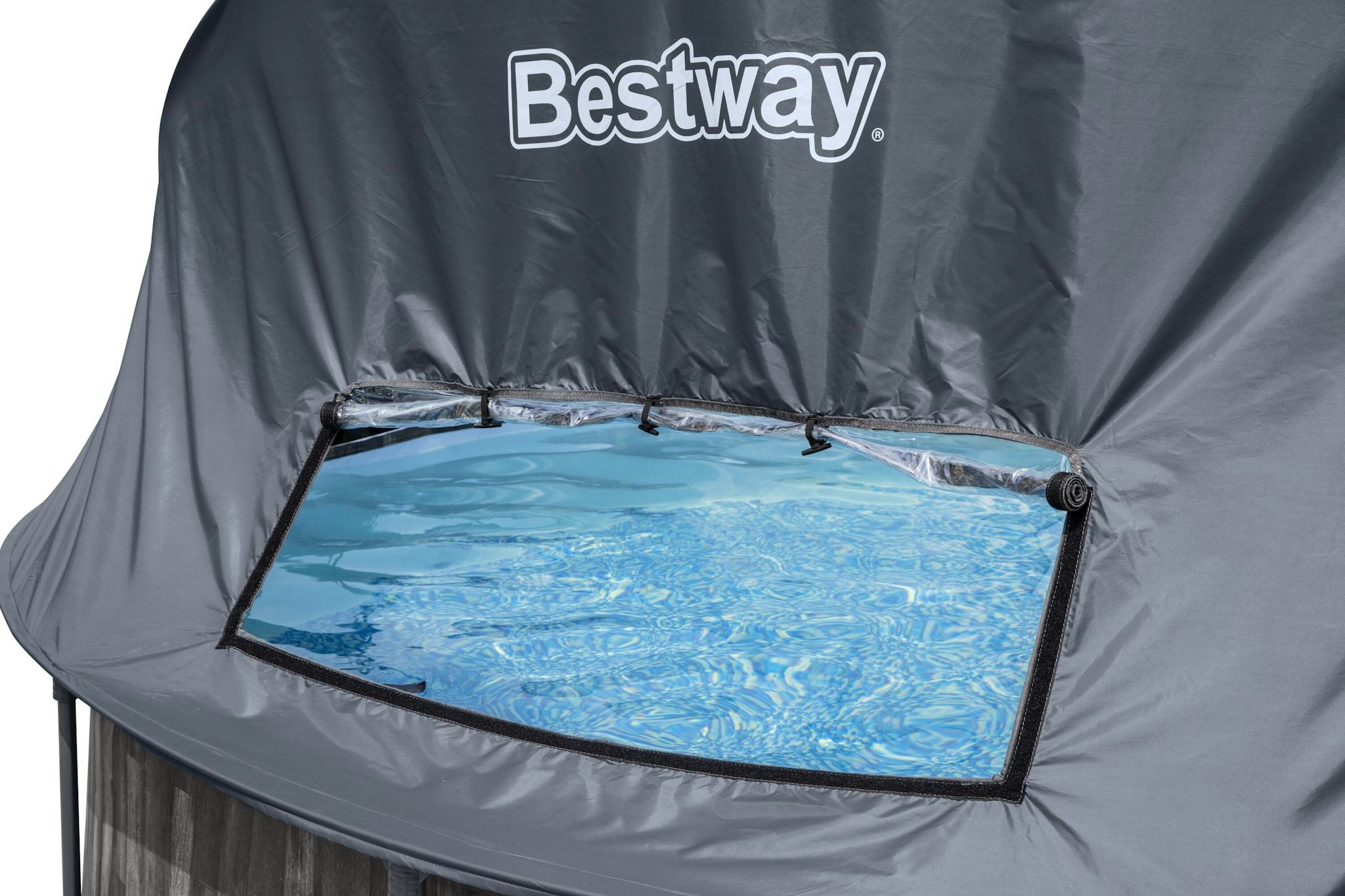 Piscine fuori terra Set piscina fuori terra rotonda Steel Pro MAX da 366x122 cm con tenda parasole Bestway 5