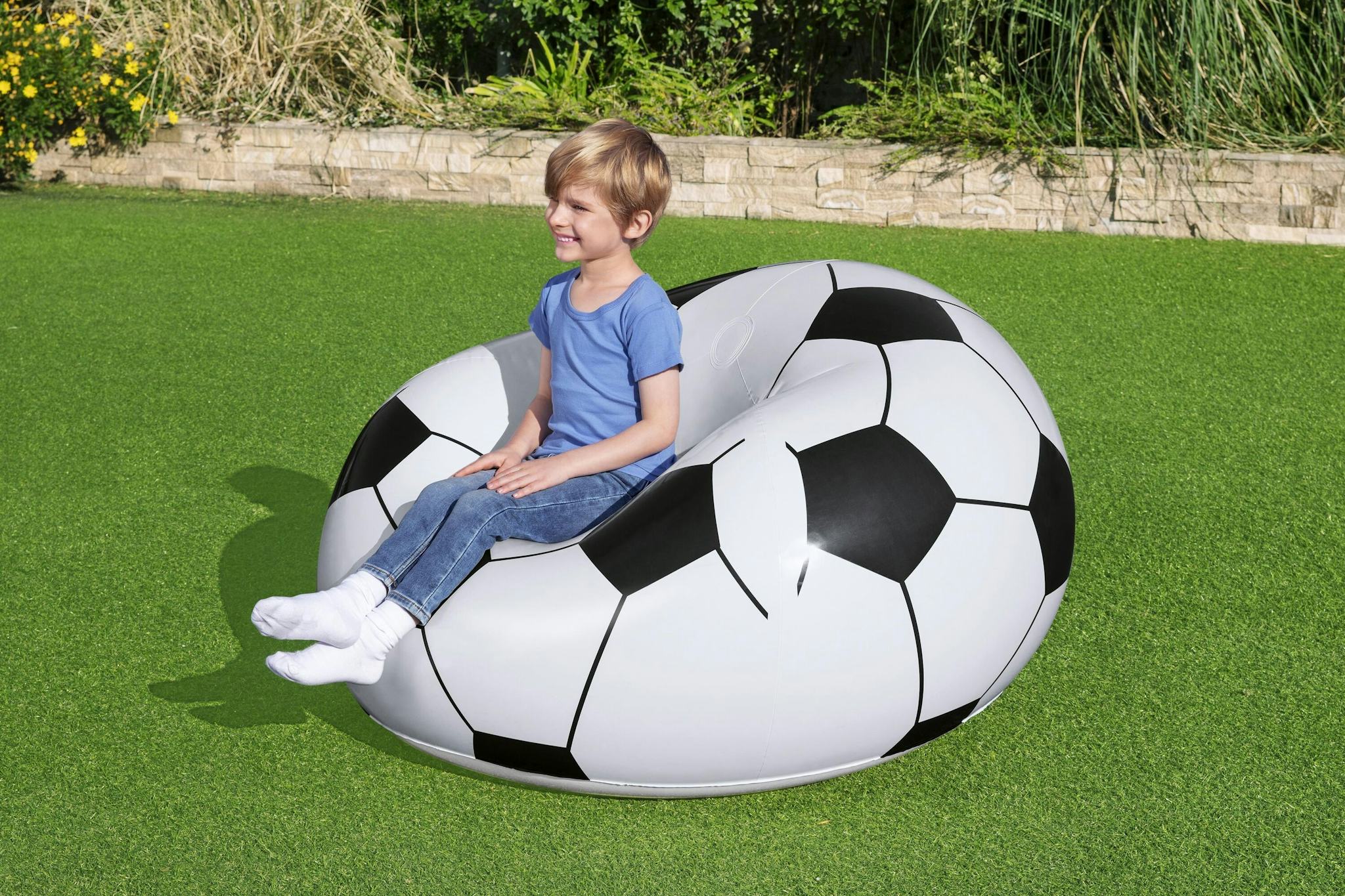 Giochi gonfiabili per bambini Poltrona pouf gonfiabile pallone da calcio Bestway 5