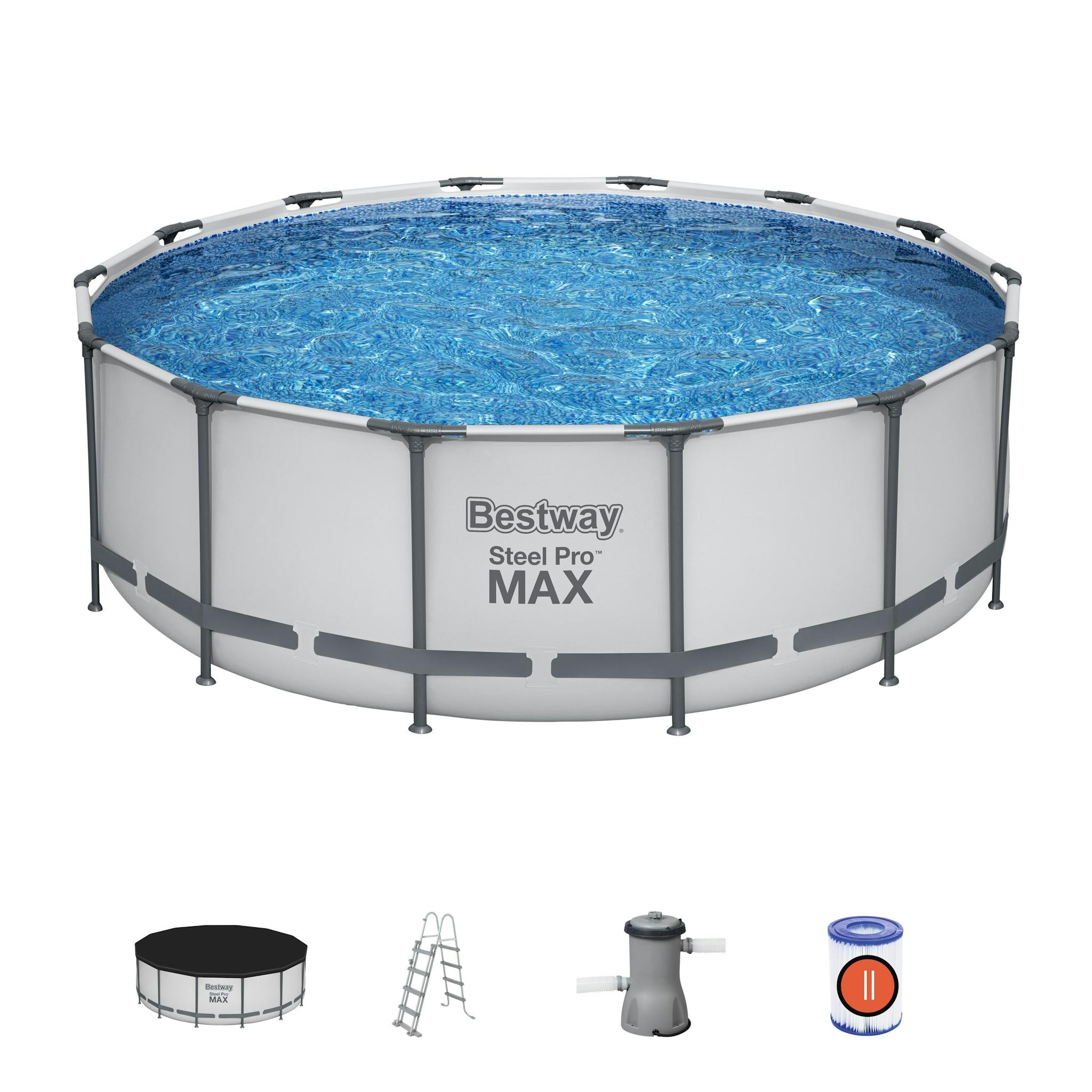 Piscine fuori terra Set piscina fuori terra rotonda Steel Pro MAX da 427x122 cm Bestway 1