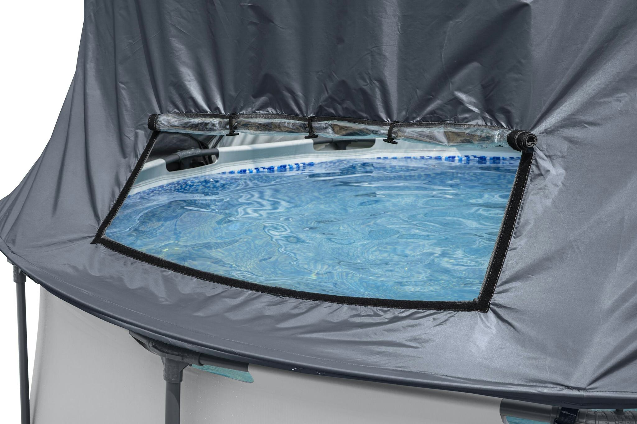 Piscine fuori terra Set piscina fuori terra rotonda Steel Pro MAX da 366x100 cm con tenda parasole Bestway 5