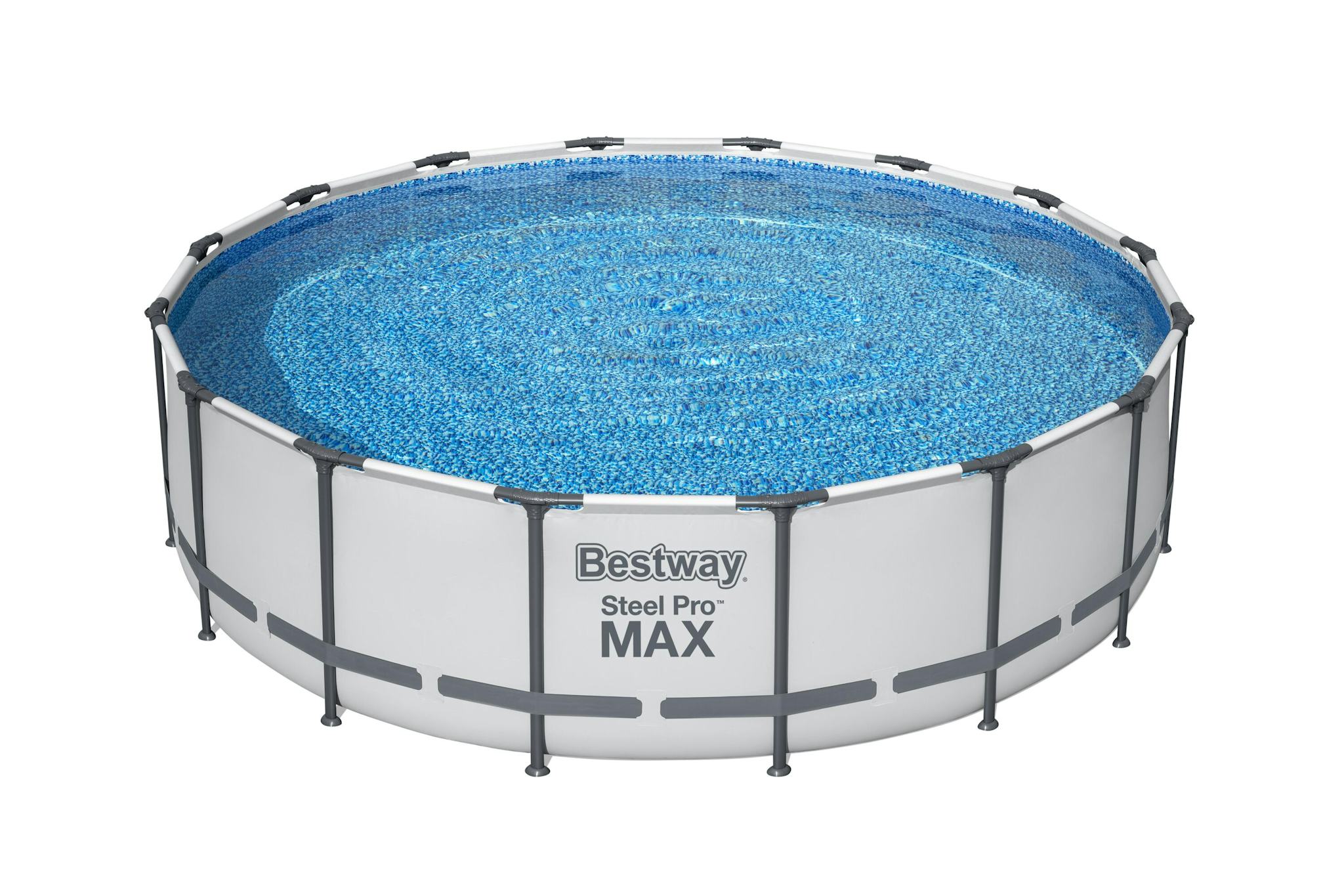 Piscine fuori terra Set piscina fuori terra rotonda Steel Pro MAX con misure 488x122 cm grigio chiaro Bestway 2