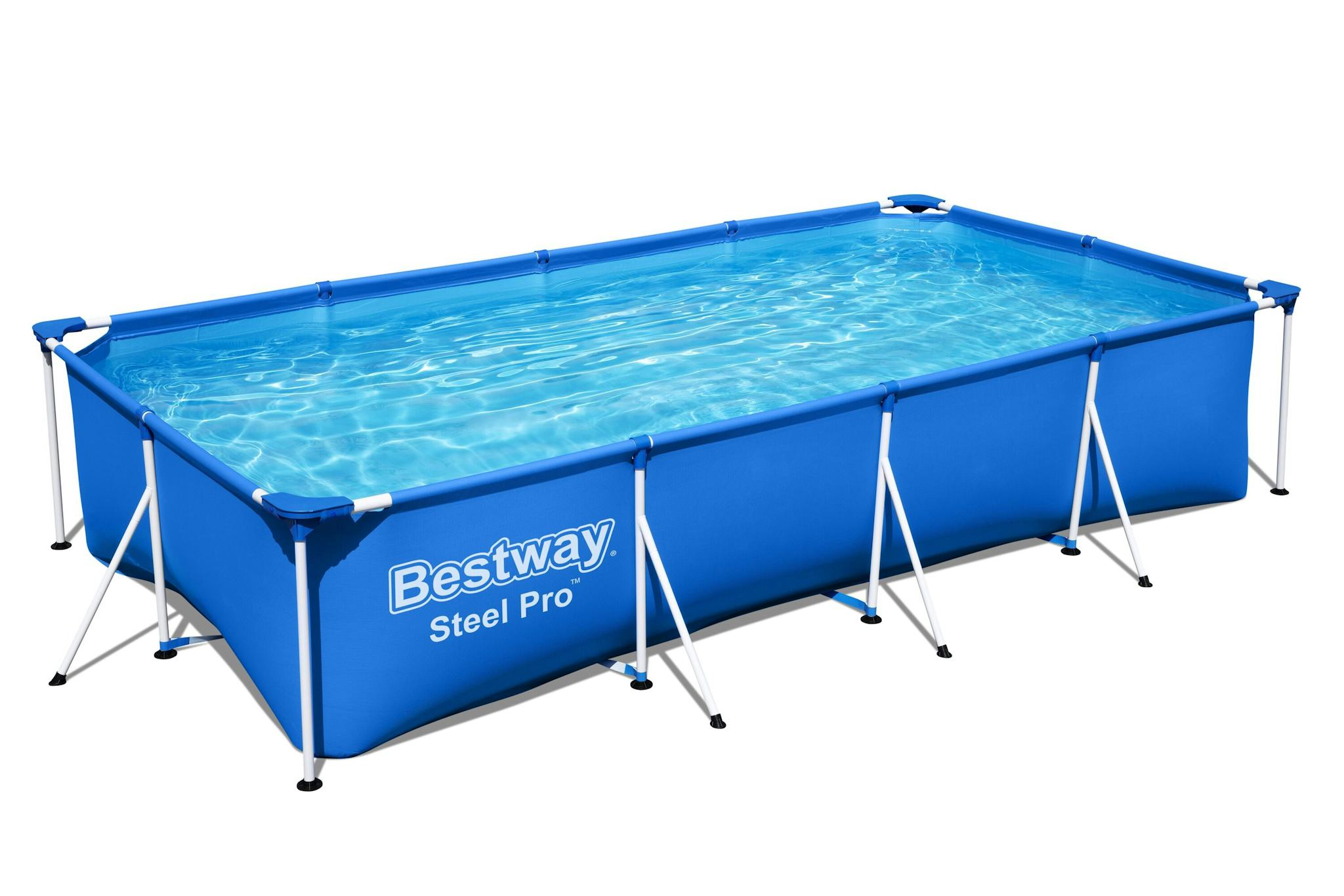 Piscine fuori terra Set piscina fuori terra rettangolare Steel Pro da 400x211x81 cm blu Bestway 2