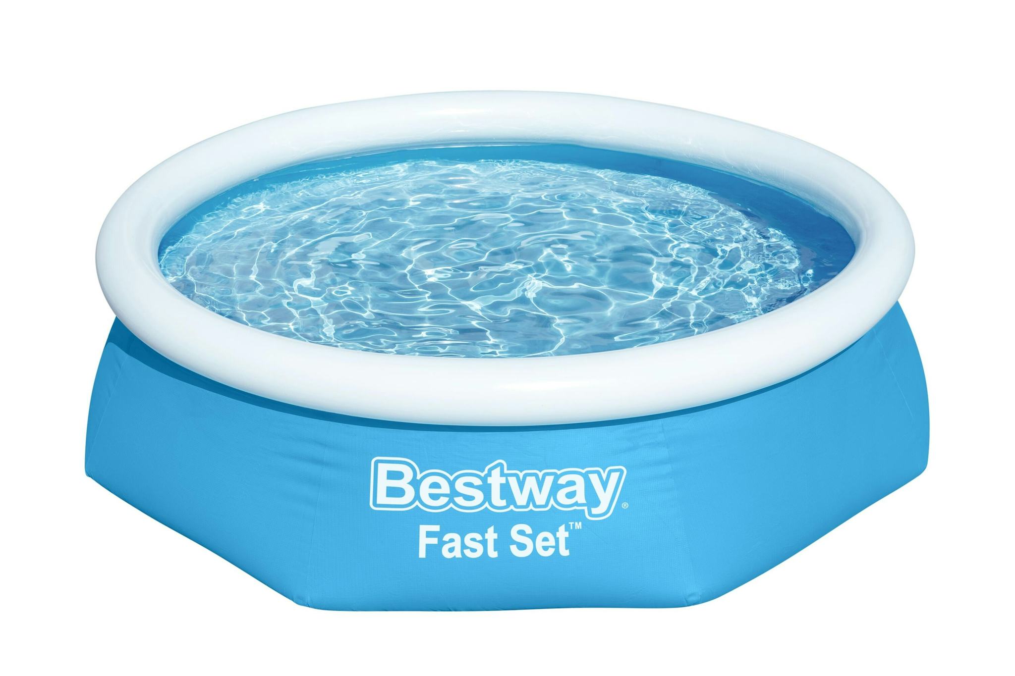 Piscine fuori terra Set piscina fuori terra rotonda Fast Set gonfiabile da 244x61 cm azzurro Bestway 2